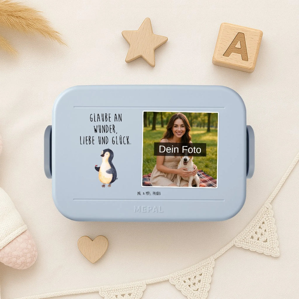 MEPAL Foto Bentobox Pinguin Marienkäfer Foto Bentobox, Foto Lunchbox, Foto Brotdose, Pinguin, Pinguine, Marienkäfer, Liebe, Lebensfreude, Wunder, Glück, Freude