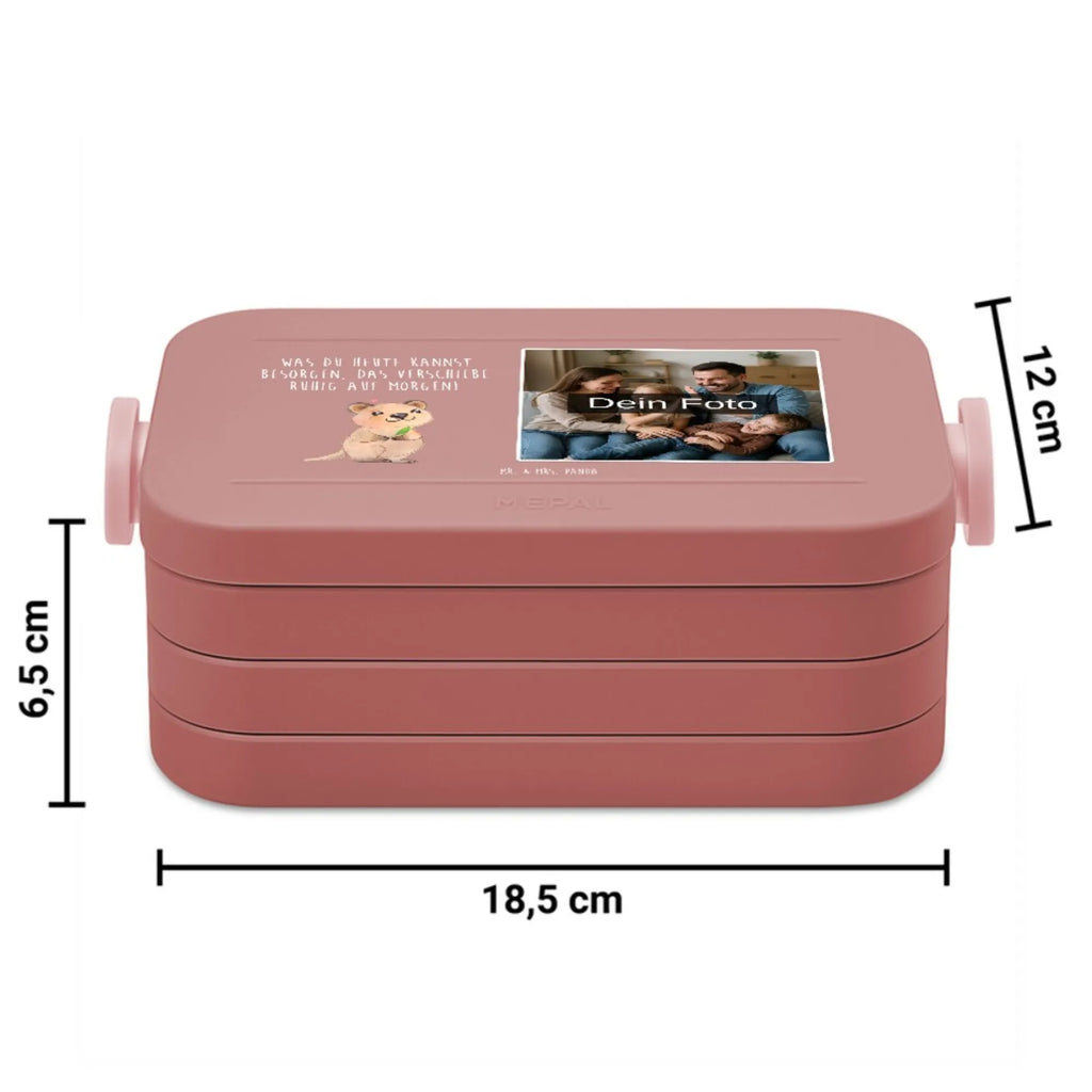 MEPAL Foto Bentobox Quokka Happy Foto Bentobox, Foto Lunchbox, Foto Brotdose, Tiermotive, Gute Laune, lustige Sprüche, Tiere, Aufschieberitis, Lustiger Spruch, Quokka, Verschieben, Niedliches Tier, Dinge erledigen