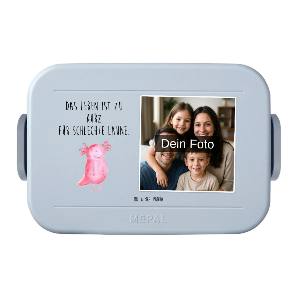 MEPAL Foto Bentobox Axolotl Glücklich Foto Lunchbox, Foto Brotdose, Foto Bentobox, Axolotl, Molch, gute Laune, Axolot, Motivation, Lurch, Lurche, Schwanzlurch