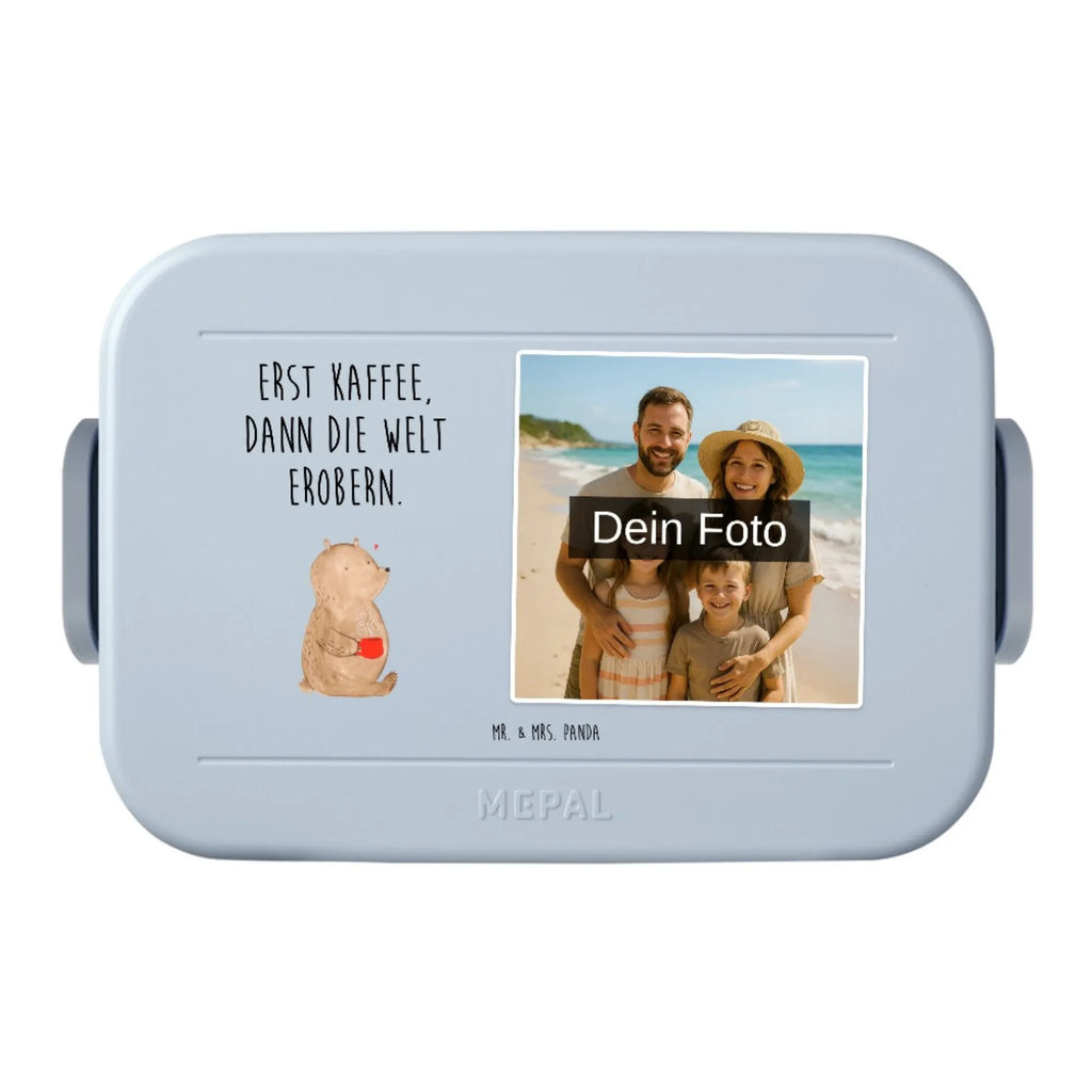MEPAL Foto Bentobox Bär Kaffee Foto Lunchbox, Foto Brotdose, Foto Bentobox, Bär, Teddy, Teddybär, Motivation, Bären, Morgenroutine, Welt erobern, Welt retten, guten Morgen, Kaffee, Coffee