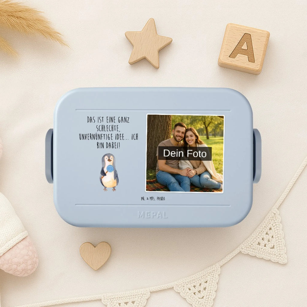 MEPAL Foto Bentobox Pinguin Lolli Foto Brotdose, Foto Lunchbox, Foto Bentobox, Pinguin, Süßigkeiten, Rabauke, Blödsinn, Pinguine, Ganove, Gauner, Spruch, Rebell, Lolli