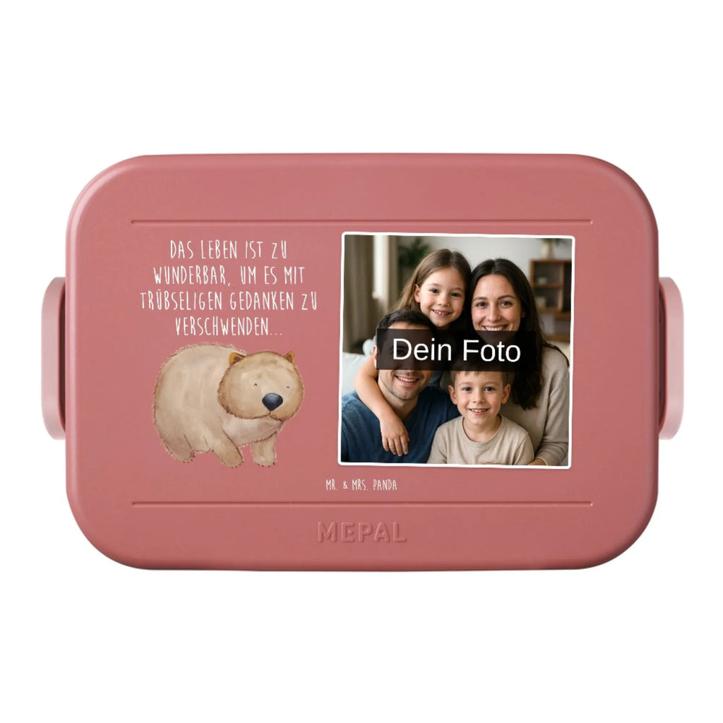 MEPAL Foto Bentobox Wombat Foto Bentobox, Foto Lunchbox, Foto Brotdose, Tiermotive, Gute Laune, lustige Sprüche, Tiere, Motivation, Das Leben ist schön, Wombat, Spruch, Australien