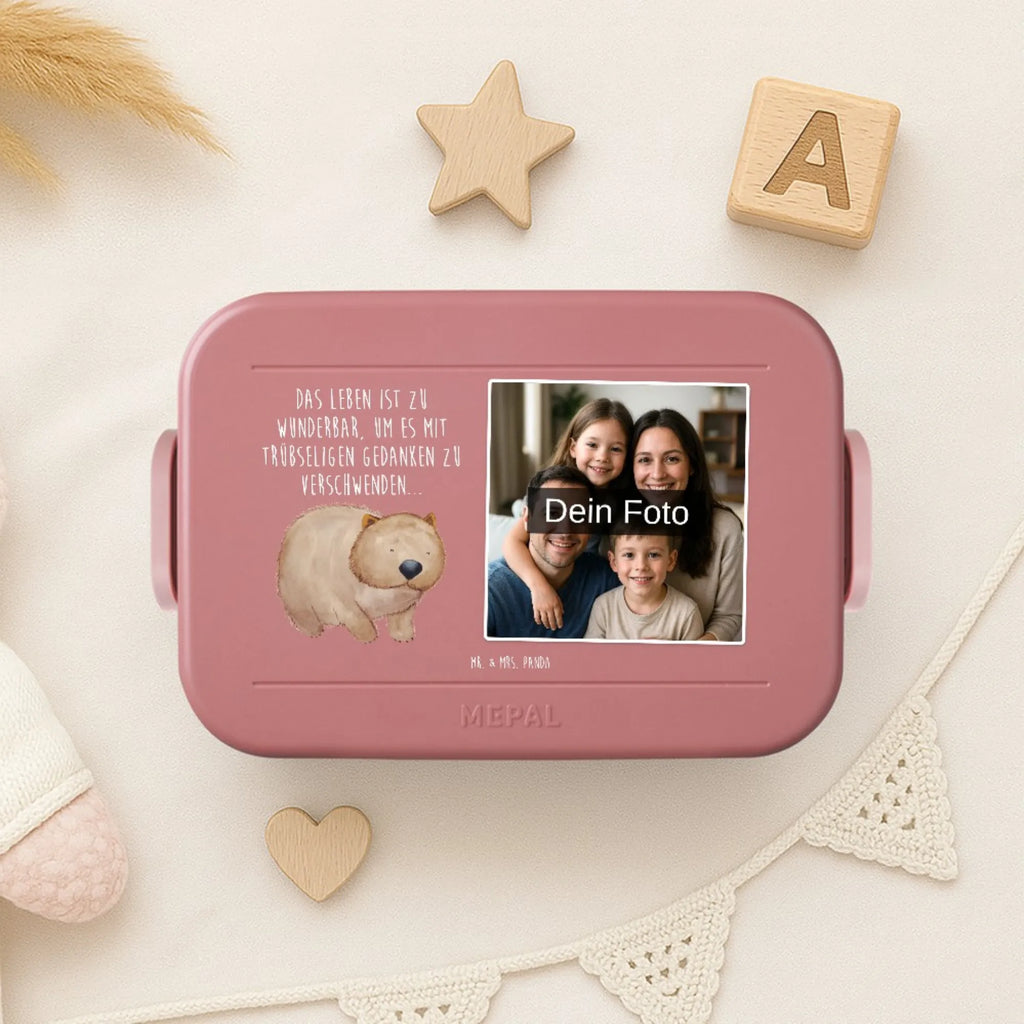 MEPAL Foto Bentobox Wombat Foto Bentobox, Foto Lunchbox, Foto Brotdose, Tiermotive, Gute Laune, lustige Sprüche, Tiere, Motivation, Das Leben ist schön, Wombat, Spruch, Australien