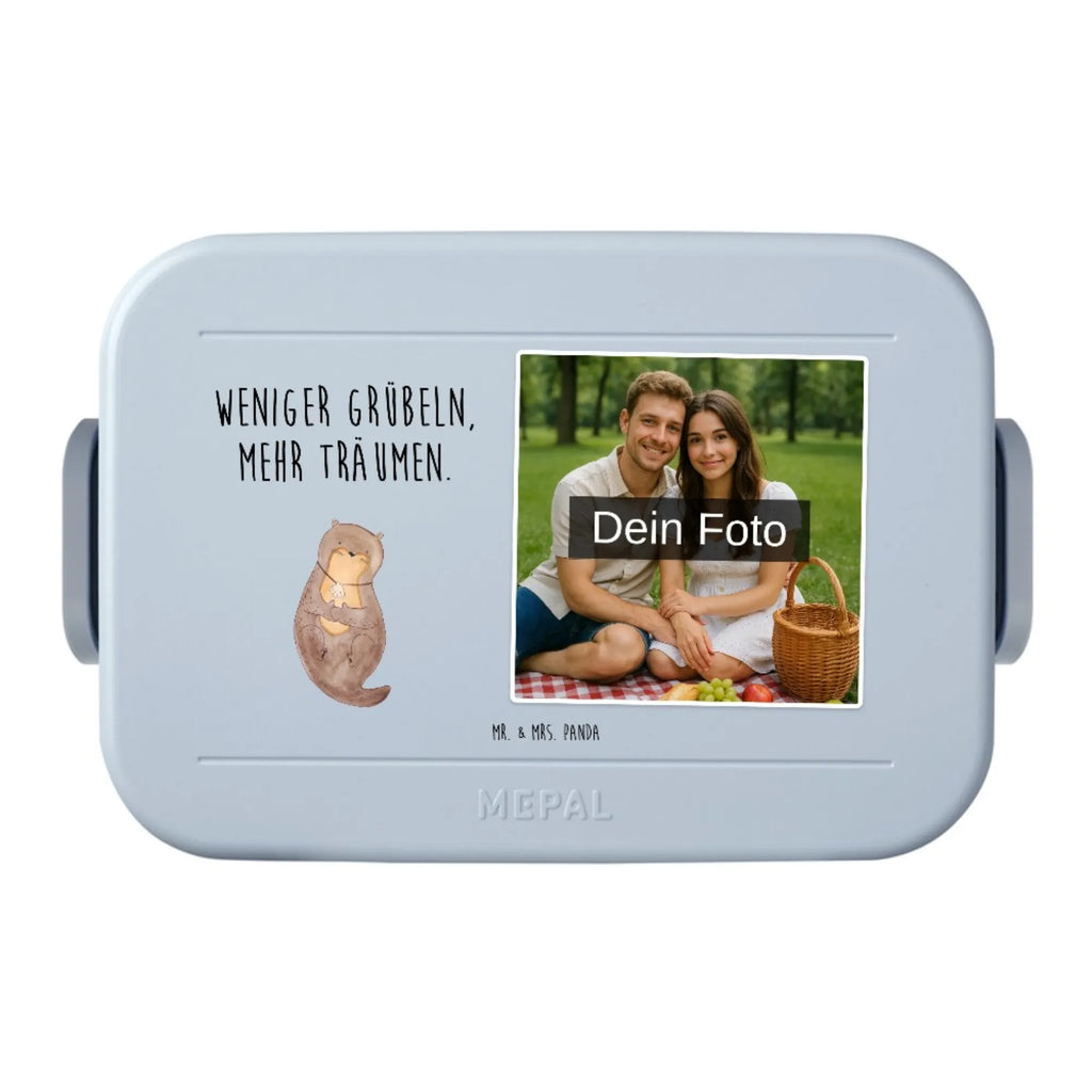 MEPAL Foto Bentobox Otter Muschel Foto Lunchbox, Foto Bentobox, Foto Brotdose, Otter, Fischotter, Seeotter, Otterliebe, Tagträumen, Motivation, träumen, grübeln, Büro