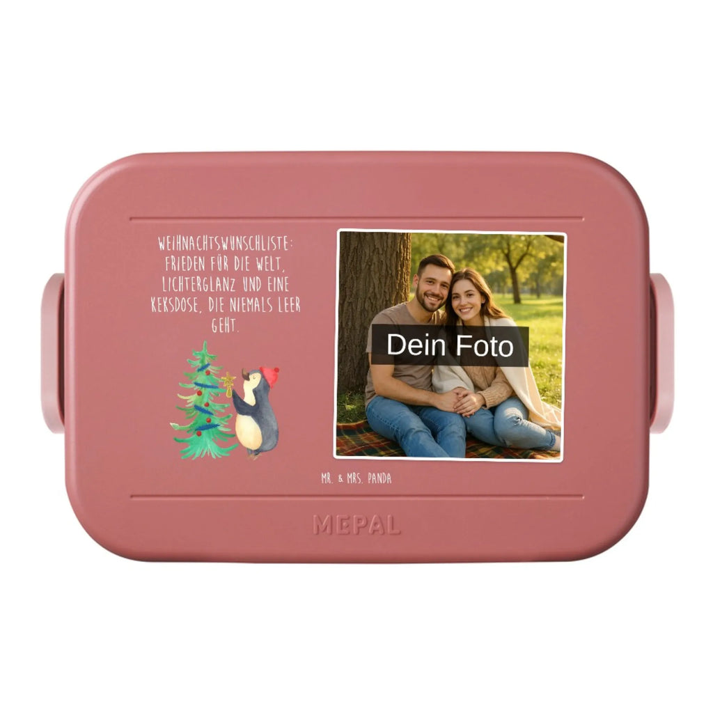 MEPAL Foto Bentobox Pinguin Weihnachtsbaum Foto Bentobox, Foto Brotdose, Foto Lunchbox, Winter, Weihnachten, Weihnachtsdeko, Nikolaus, Advent, Heiligabend, Wintermotiv, Pinguin