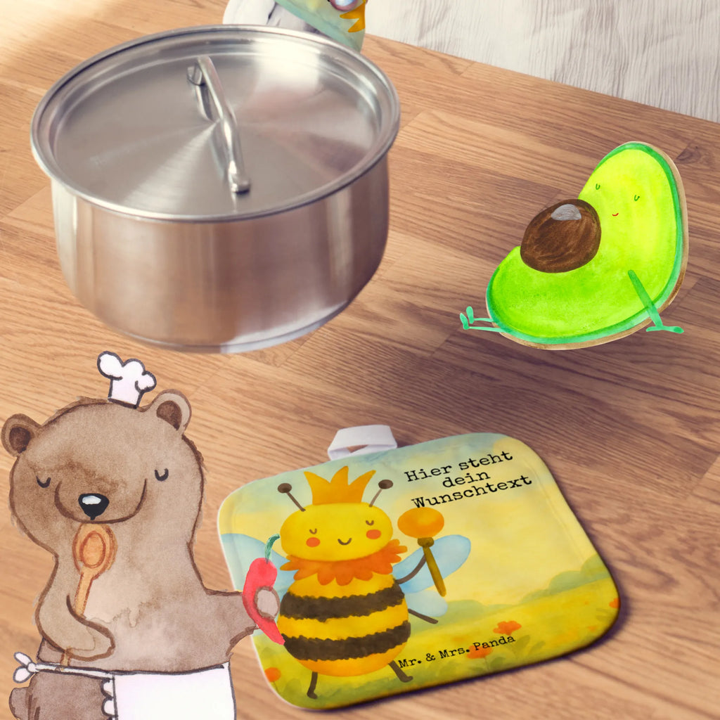 Personalisierte Topflappen Biene König Design Topflappen Set personalisiert, Personalisierter Ofenhandschuh, Topflappen mit Namen, Namensaufdruck, Personalisierte Topfuntersetzer, Topflappen personalisiert, Biene, Wespe, Hummel