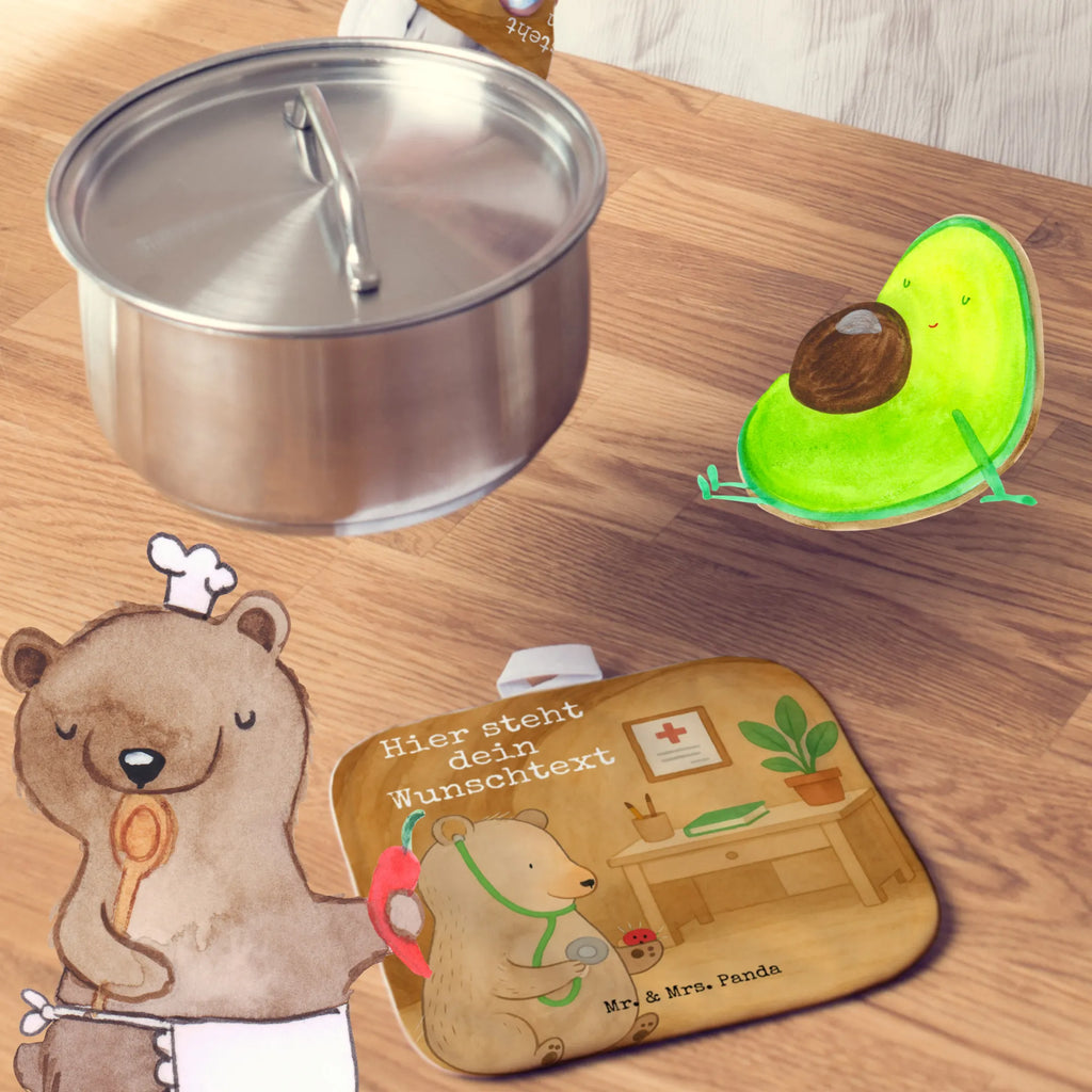 Personalisierte Topflappen Bär Arzt Design Topflappen personalisiert, Topflappen mit Namen, Topflappen Set personalisiert, Personalisierter Ofenhandschuh, Namensaufdruck, Personalisierte Topfuntersetzer, Bär, Teddy, Teddybär, Professor, Professorin, Doktor, Ärztin, Doktorin, Arzt