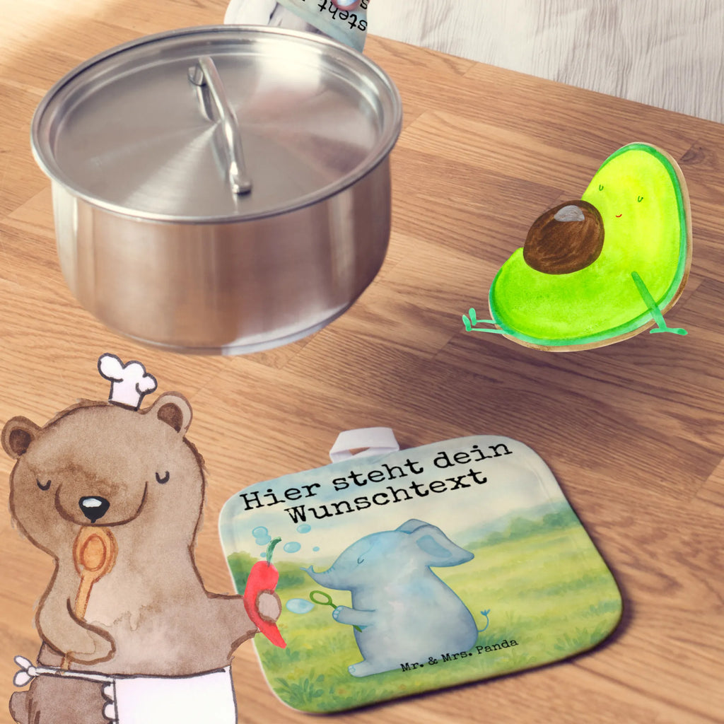 Personalisierte Topflappen Elefant Seifenblasen Design Namensaufdruck, Topflappen Set personalisiert, Topflappen personalisiert, Topflappen mit Namen, Personalisierte Topfuntersetzer, Personalisierter Ofenhandschuh, Tiermotive, Gute Laune, lustige Sprüche, Tiere, Rüsseltier, Liebe, Heimat, Elefanten, Liebesbeweis, Seifenblasen, Elefant, Gefühl. Daheim, Liebesspruch, Dickhäuter