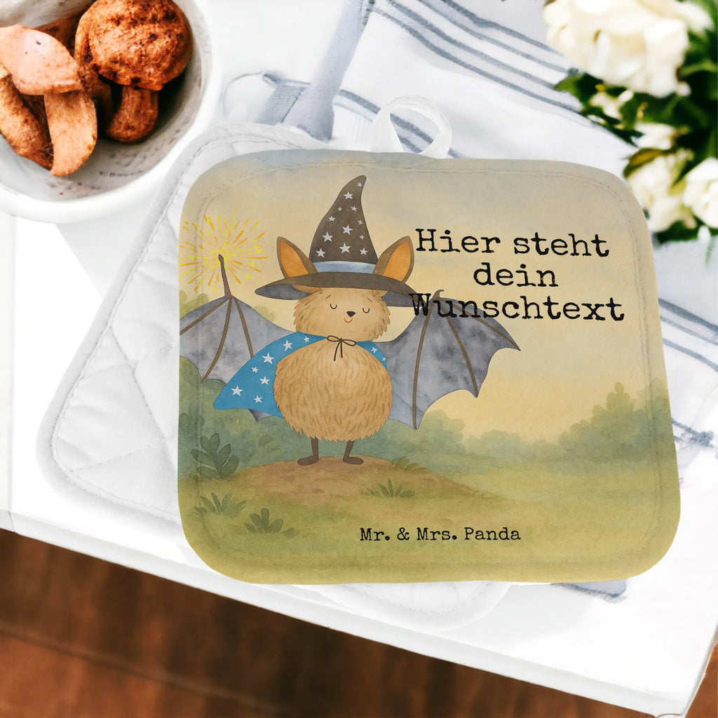 Personalisierte Topflappen Fledermaus Zauberer Design Topflappen personalisiert, Namensaufdruck, Personalisierte Topfuntersetzer, Topflappen mit Namen, Topflappen Set personalisiert, Personalisierter Ofenhandschuh, Tiermotive, Gute Laune, lustige Sprüche, Tiere, Fledermaus, reinsteigern, Fledermäuse, Frauen, Magier, Zauberer