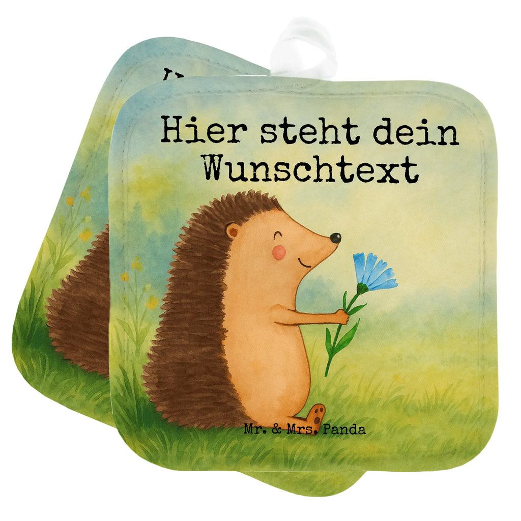 Personalisierte Topflappen Igel Blumen Design Topflappen mit Namen, Topflappen personalisiert, Personalisierte Topfuntersetzer, Namensaufdruck, Personalisierter Ofenhandschuh, Topflappen Set personalisiert, Tiermotive, Gute Laune, lustige Sprüche, Tiere, Krankenhaus, Igel, Gute Besserung, krank, Genesungswünsche, Besuch, Krankheit