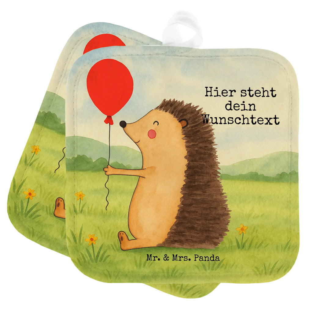 Personalisierte Topflappen Igel Luftballon Design Topflappen mit Namen, Topflappen Set personalisiert, Personalisierter Ofenhandschuh, Topflappen personalisiert, Personalisierte Topfuntersetzer, Namensaufdruck, Tiermotive, Gute Laune, lustige Sprüche, Tiere, Geburtstagskind, Glückwunsch, Herzlichen Glückwunsch, Igel, Geburtstag, Ballon, Happy Birthday