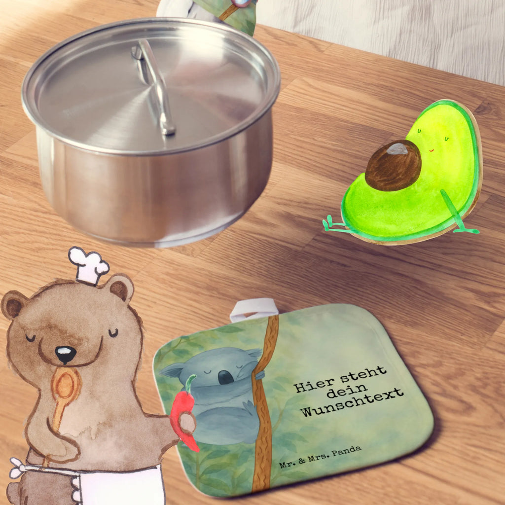 Personalisierte Topflappen Koalabär Design Topflappen mit Namen, Personalisierter Ofenhandschuh, Personalisierte Topfuntersetzer, Namensaufdruck, Topflappen Set personalisiert, Topflappen personalisiert, Tiermotive, Gute Laune, lustige Sprüche, Tiere, träumen, Schlafzimmer, Koalabär, Traumland, Traum, Bär, schlafen, Koala