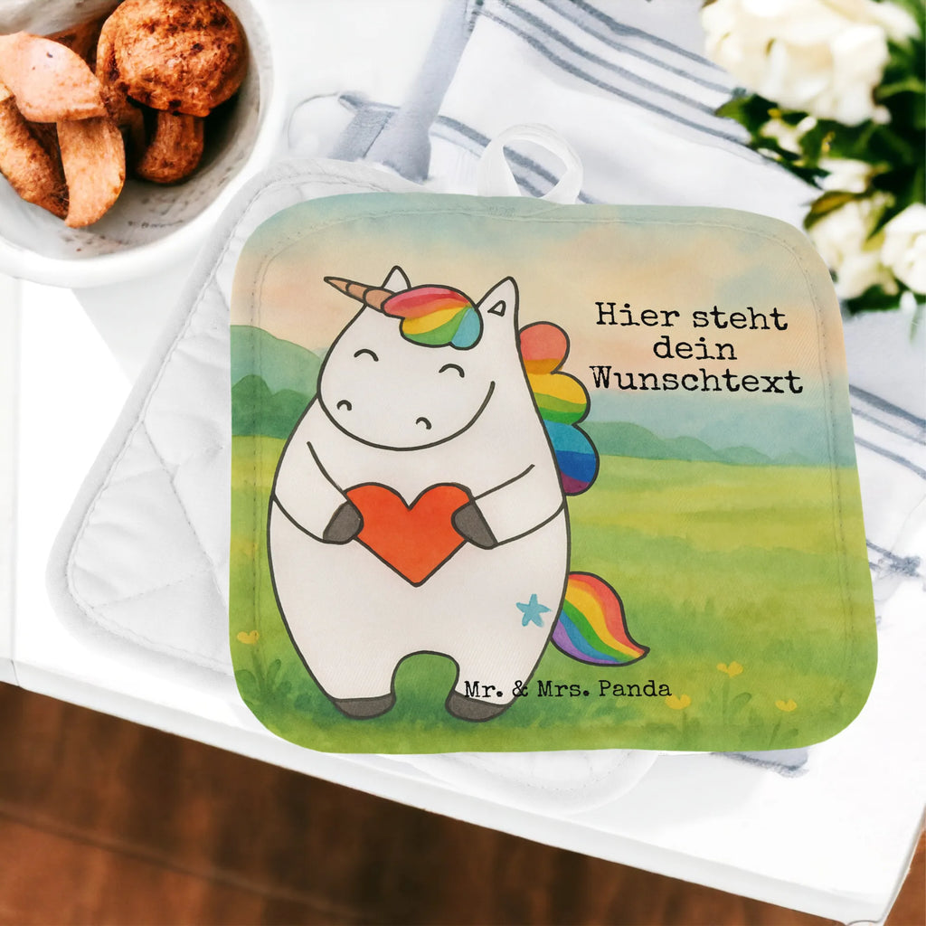Personalisierte Topflappen Einhorn Herz Design Namensaufdruck, Topflappen mit Namen, Personalisierte Topfuntersetzer, Topflappen personalisiert, Personalisierter Ofenhandschuh, Topflappen Set personalisiert, Einhorn, Einhörner, Einhorn Deko, Unicorn, witzig, Herz, lustig, Freundin, anders, schlimm, böse, bunt