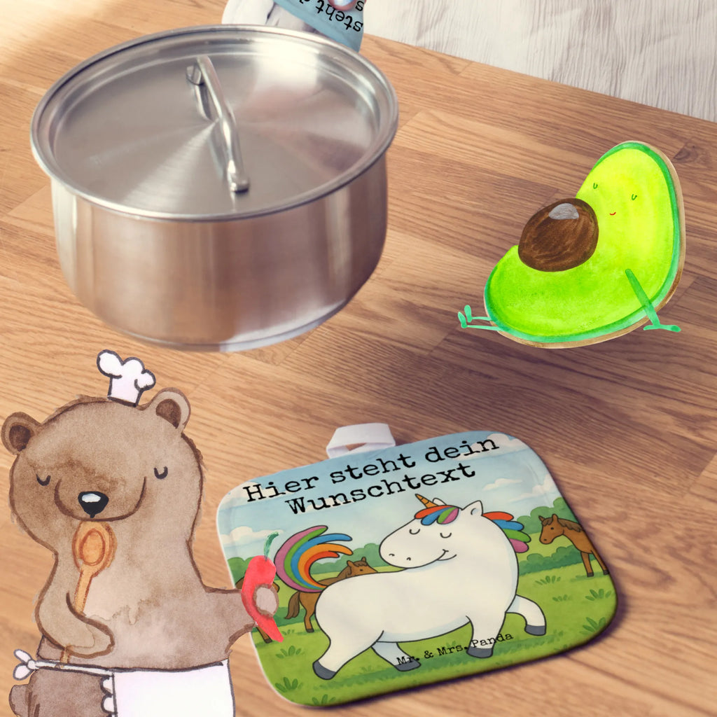 Personalisierte Topflappen Einhorn Stolzieren Design Personalisierter Ofenhandschuh, Namensaufdruck, Topflappen Set personalisiert, Personalisierte Topfuntersetzer, Topflappen personalisiert, Topflappen mit Namen, Einhorn, Einhörner, Einhorn Deko, Unicorn, Freundin, Reiten, bunt, anders, Pferd, stolz, Geschenk, Reiter