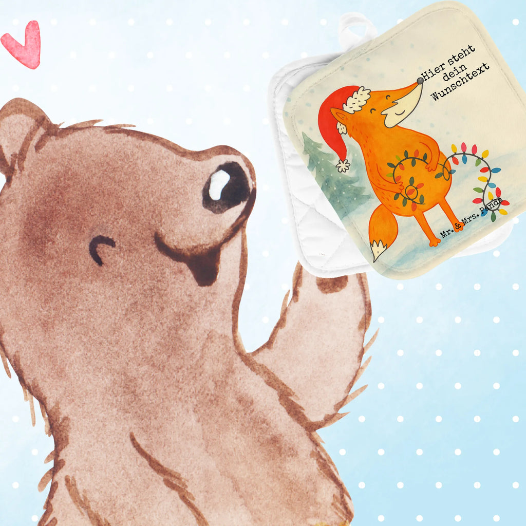 Personalisierte Topflappen Fuchs Weihnachten Design Personalisierte Topfuntersetzer, Personalisierter Ofenhandschuh, Topflappen mit Namen, Topflappen Set personalisiert, Topflappen personalisiert, Namensaufdruck, Winter, Weihnachten, Weihnachtsdeko, Nikolaus, Advent, Heiligabend, Wintermotiv, Weihnachtsmann, Spruch schön, Geschenk Weihnachten, Füchse, Fuchs, Weihnachtszeit