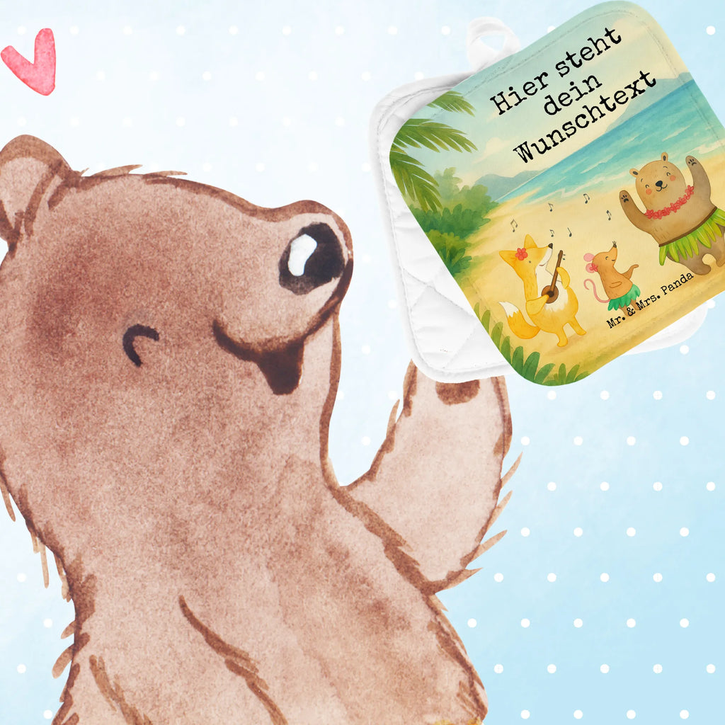 Personalisierte Topflappen Waldtiere Aloha Design Topflappen personalisiert, Personalisierte Topfuntersetzer, Personalisierter Ofenhandschuh, Topflappen Set personalisiert, Namensaufdruck, Topflappen mit Namen, Tiermotive, Gute Laune, lustige Sprüche, Tiere, Musik, Aloha, Wald, Waldtiere, Bär, Hase, Tanzen, Lachen, Leben, Igel