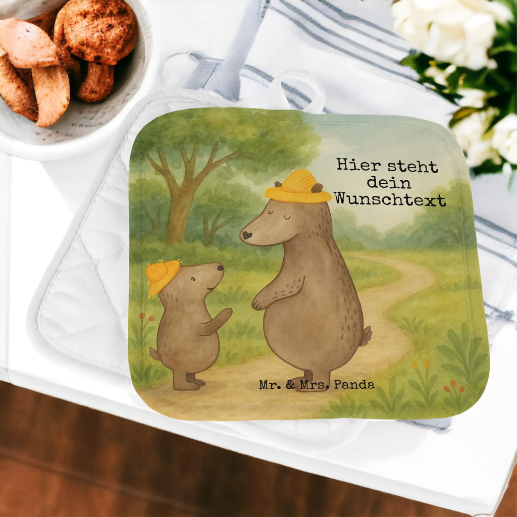 Personalisierte Topflappen Bären mit Hut Design Namensaufdruck, Topflappen mit Namen, Personalisierte Topfuntersetzer, Topflappen personalisiert, Personalisierter Ofenhandschuh, Topflappen Set personalisiert, Familie, Vatertag, Muttertag, Bruder, Schwester, Mama, Papa, Oma, Opa, Vorbild, Kinder, Bär, Family, Kind, Söhne, Bären, Dad, Lieblingsmensch, Papi, Paps, Vater-Sohn, Vater, Daddy, Sohn