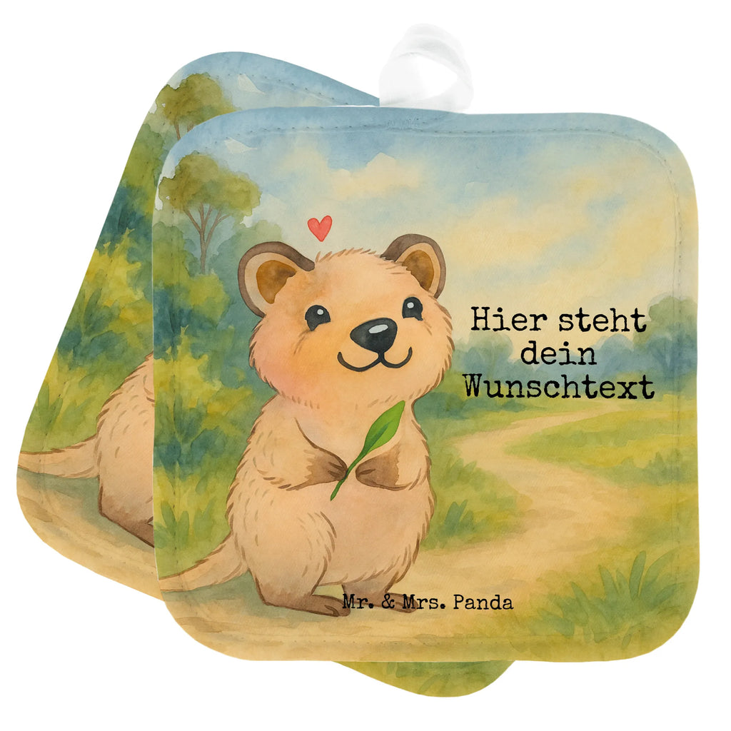 Personalisierte Topflappen Quokka Happy Design Topflappen personalisiert, Personalisierter Ofenhandschuh, Topflappen Set personalisiert, Namensaufdruck, Personalisierte Topfuntersetzer, Topflappen mit Namen, Tiermotive, Gute Laune, lustige Sprüche, Tiere, Dinge erledigen, Niedliches Tier, Aufschieberitis, Quokka, Verschieben, Lustiger Spruch