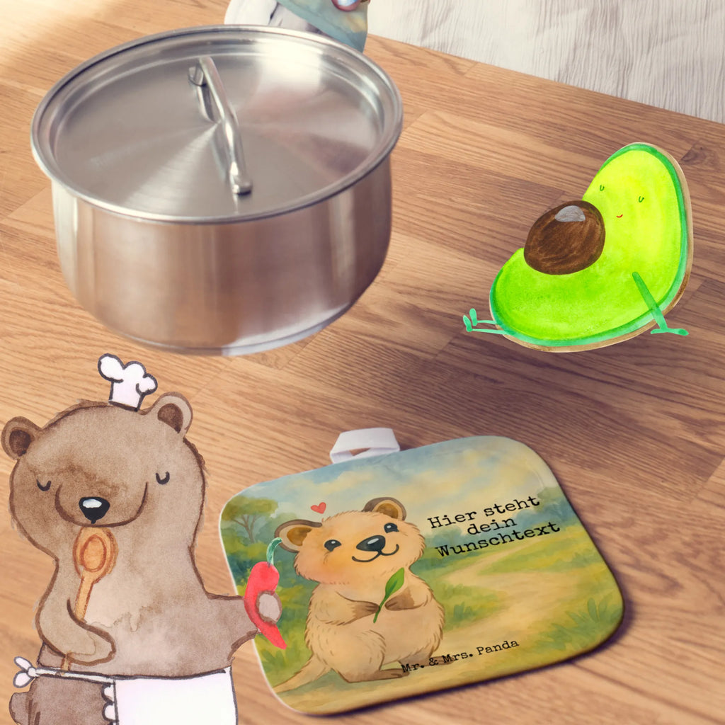 Personalisierte Topflappen Quokka Happy Design Topflappen personalisiert, Personalisierter Ofenhandschuh, Topflappen Set personalisiert, Namensaufdruck, Personalisierte Topfuntersetzer, Topflappen mit Namen, Tiermotive, Gute Laune, lustige Sprüche, Tiere, Dinge erledigen, Niedliches Tier, Aufschieberitis, Quokka, Verschieben, Lustiger Spruch