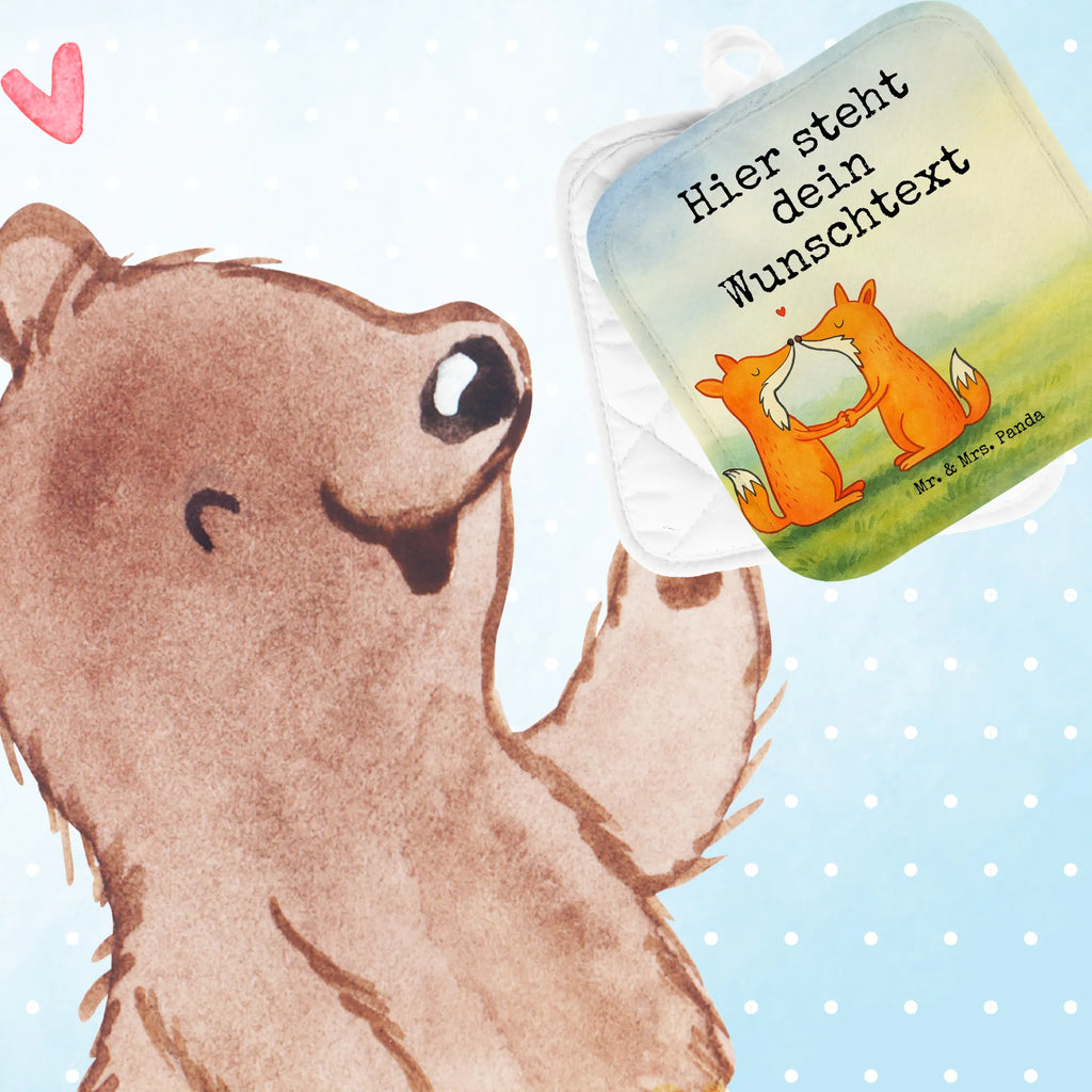 Personalisierte Topflappen Füchse Liebe Design Topflappen mit Namen, Namensaufdruck, Personalisierter Ofenhandschuh, Topflappen personalisiert, Personalisierte Topfuntersetzer, Topflappen Set personalisiert, Fuchs, Ehemann, Liebespaar, Freund, Ehefrau, Liebesbeweis, Freundin, Ehe, Liebe, Verlobte, Paar, Füchse, Fox, Partner