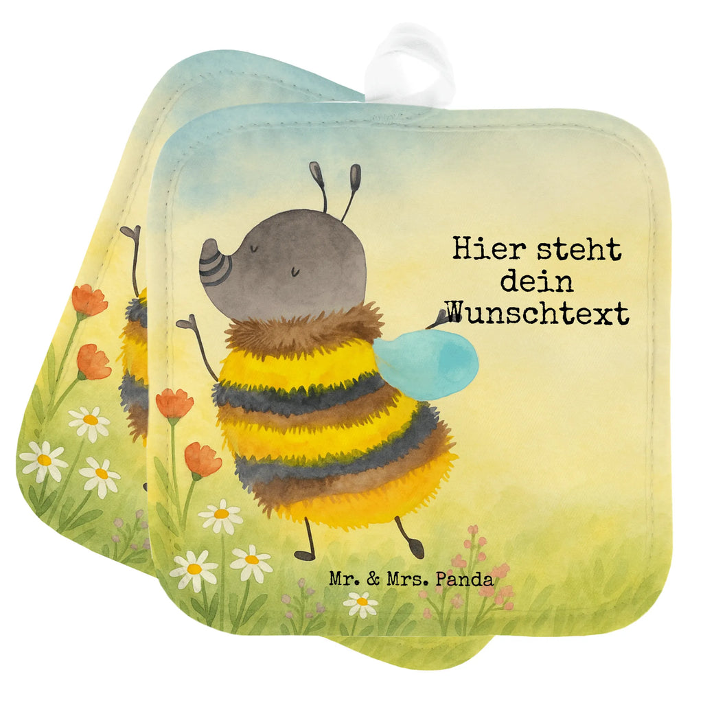 Personalisierte Topflappen Hummel flauschig Design Personalisierte Topfuntersetzer, Topflappen personalisiert, Topflappen mit Namen, Personalisierter Ofenhandschuh, Namensaufdruck, Topflappen Set personalisiert, Tiermotive, Gute Laune, lustige Sprüche, Tiere, Hummel, Flauschig, Blume, Biene, Natur