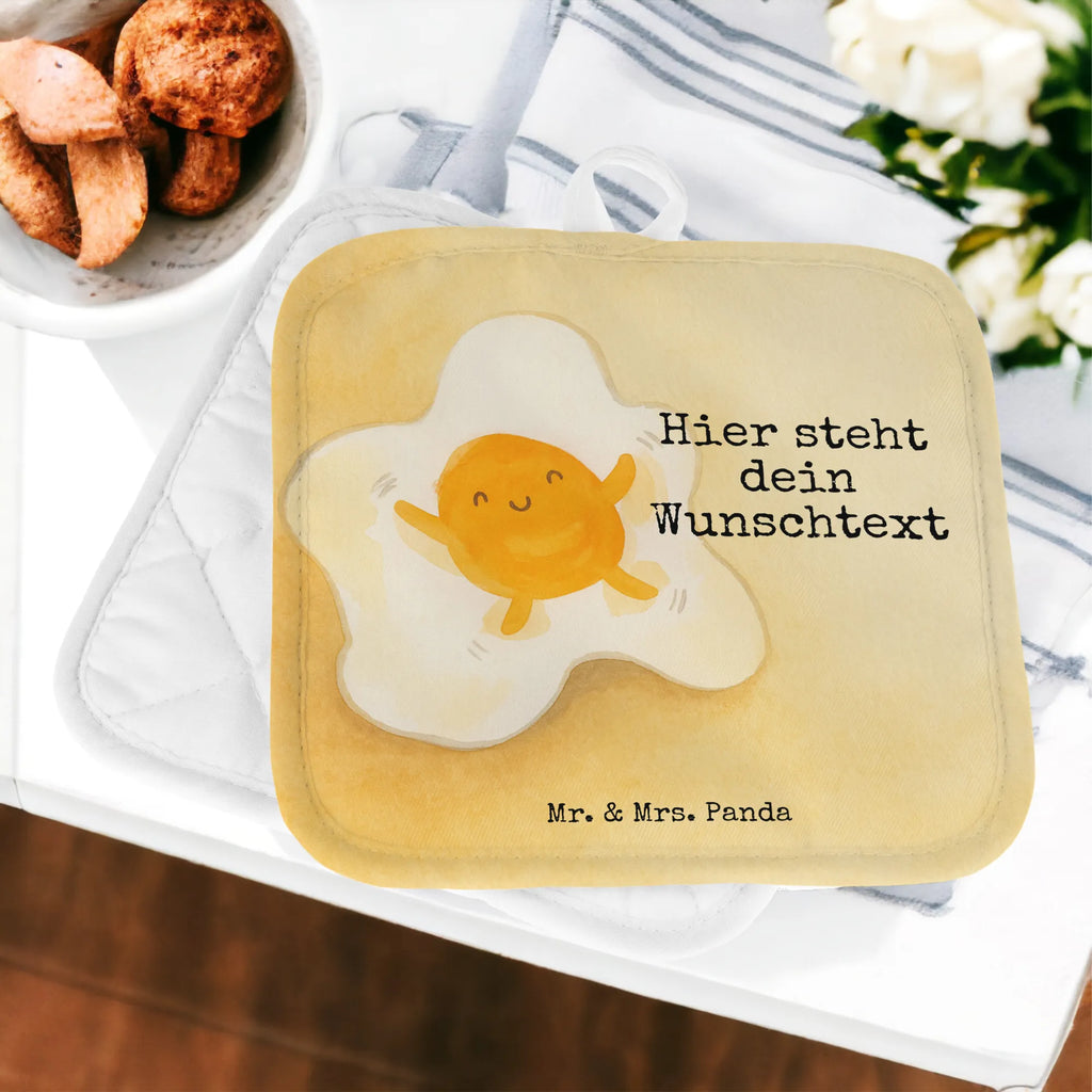 Personalisierte Topflappen Spiegelei Ei Design Topflappen Set personalisiert, Namensaufdruck, Personalisierter Ofenhandschuh, Topflappen mit Namen, Personalisierte Topfuntersetzer, Topflappen personalisiert, Tiermotive, Gute Laune, lustige Sprüche, Tiere, Tag, Liebe, Schön, Glücklich, Spiegelei, Ei