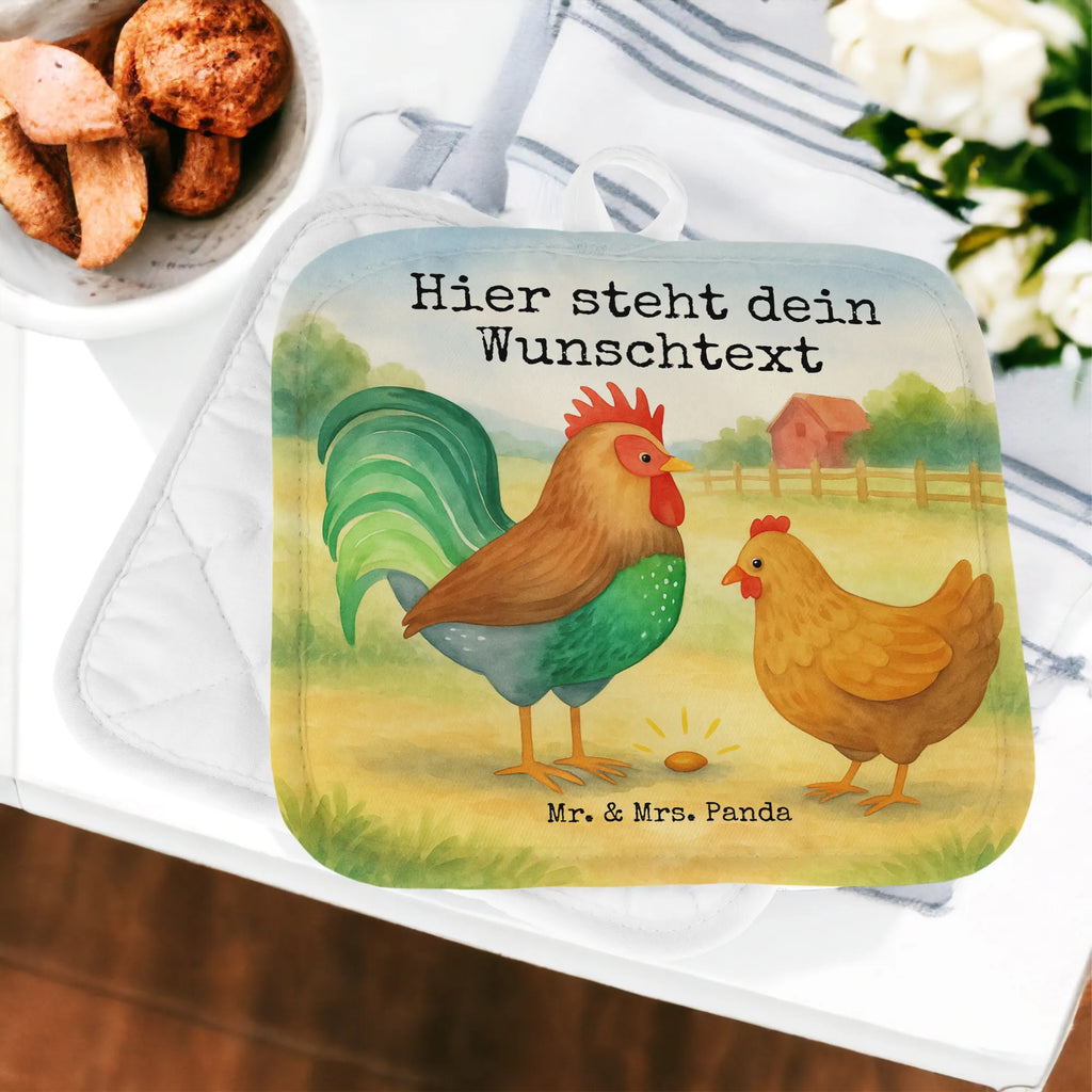 Personalisierte Topflappen Hahn Korn Design Namensaufdruck, Personalisierter Ofenhandschuh, Personalisierte Topfuntersetzer, Topflappen mit Namen, Topflappen personalisiert, Topflappen Set personalisiert, Bauernhof, Hoftiere, Landwirt, Landwirtin, Korn, Eier, Natur, Hahn, Henne