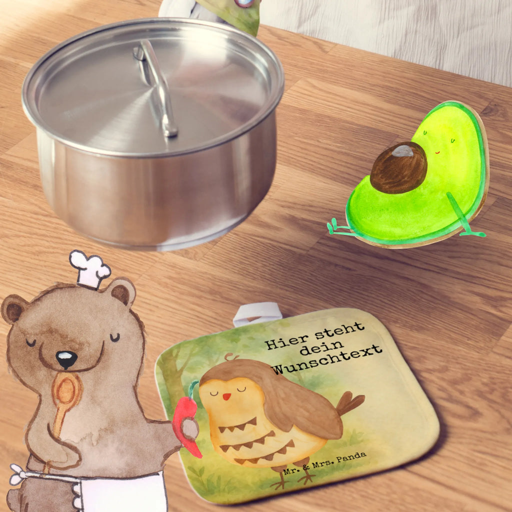 Personalisierte Topflappen Eule Zufrieden Design Namensaufdruck, Topflappen personalisiert, Personalisierter Ofenhandschuh, Topflappen Set personalisiert, Topflappen mit Namen, Personalisierte Topfuntersetzer, Eule, Owl, Spruch schön, Eule Spruch, Romantisch, Liebe Spruch, Wortspiel lustig, Geschenk Hochzeitstag, Eule deko