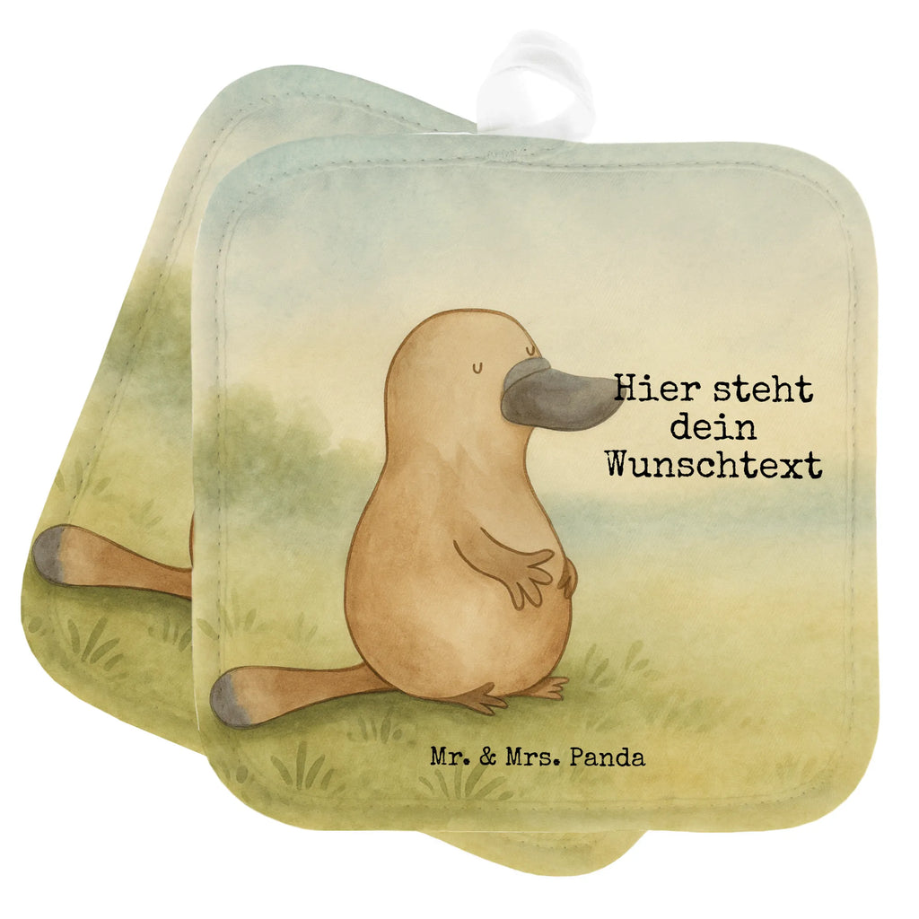 Personalisierte Topflappen Schnabeltier Mut Design Topflappen personalisiert, Personalisierte Topfuntersetzer, Topflappen mit Namen, Namensaufdruck, Topflappen Set personalisiert, Personalisierter Ofenhandschuh, Meerestiere, Meer, Urlaub, Arbeit, Mut, mutig, Schnabeltier, Lebensweisheit, Neustart, Motivation, Weltreise, Neuanfang, Training, Büro, Raodtrip, Schnabeltiere