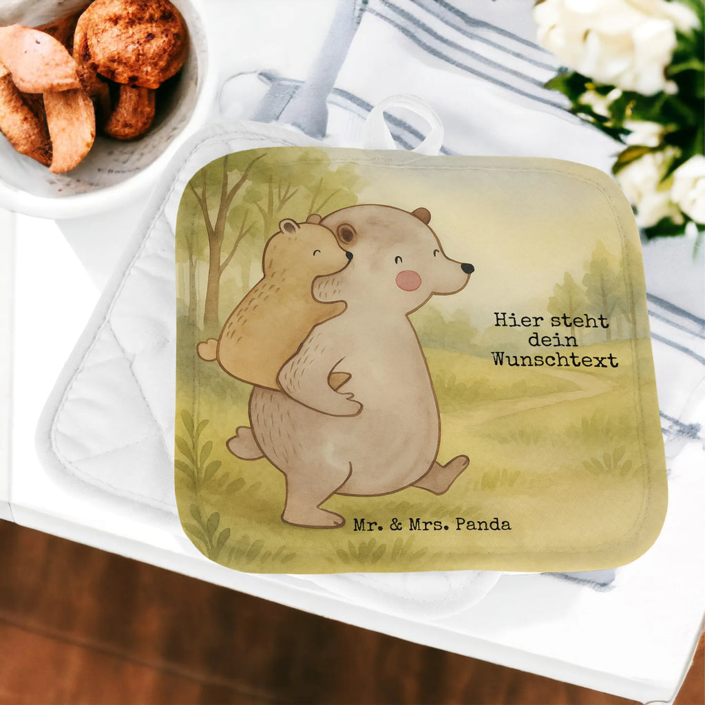 Personalisierte Topflappen Papa Bär Design Personalisierter Ofenhandschuh, Topflappen mit Namen, Namensaufdruck, Personalisierte Topfuntersetzer, Topflappen Set personalisiert, Topflappen personalisiert, Familie, Vatertag, Muttertag, Bruder, Schwester, Mama, Papa, Oma, Opa, Vater, Geburtstag, Vati, Onkel, Papi, Geschenk