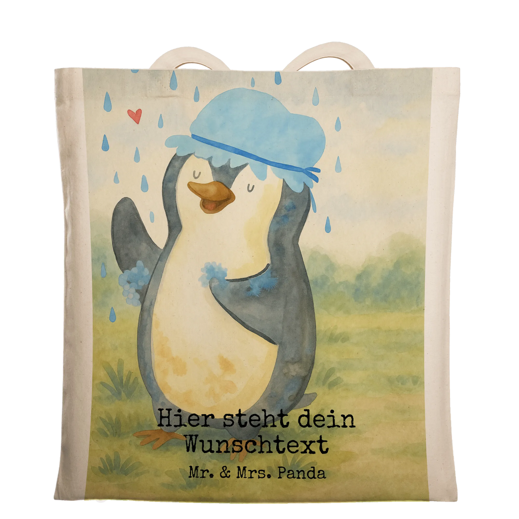 Personalisierte Tragetasche Pinguin Duschen Design Personalisierter Jutebeutel, Personalisierte Jutetasche, Personalisierte Tasche, Personalisierter Beutel, Stoffbeutel mit Namen, Personalisierte Einkaufstasche, Personalisierter Stoffbeutel, Tragetasche mit Namen, Personalisierte Kindergartentasche, Personalisierte Beuteltasche, Einkaufstasche mit Namen, Pinguin, glücklich sein, Neuanfang, Pinguine, Neustart, Dusche, duschen, Lebensmotto, Motivation
