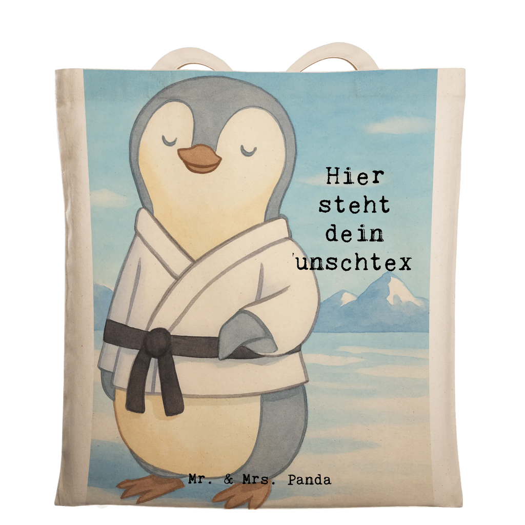Personalisierte Tragetasche Pinguin Karate Design Personalisierte Kindergartentasche, Personalisierte Tasche, Tragetasche mit Namen, Personalisierter Jutebeutel, Personalisierter Stoffbeutel, Personalisierte Beuteltasche, Einkaufstasche mit Namen, Personalisierte Einkaufstasche, Stoffbeutel mit Namen, Personalisierte Jutetasche, Personalisierter Beutel, Geschenk, Sport, Sportart, Hobby, Schenken, Danke, Dankeschön, Auszeichnung, Gewinn, Sportler, Kampfsportart, Karate Verein, Selbstverteidigung, Kampfkunst, Karate