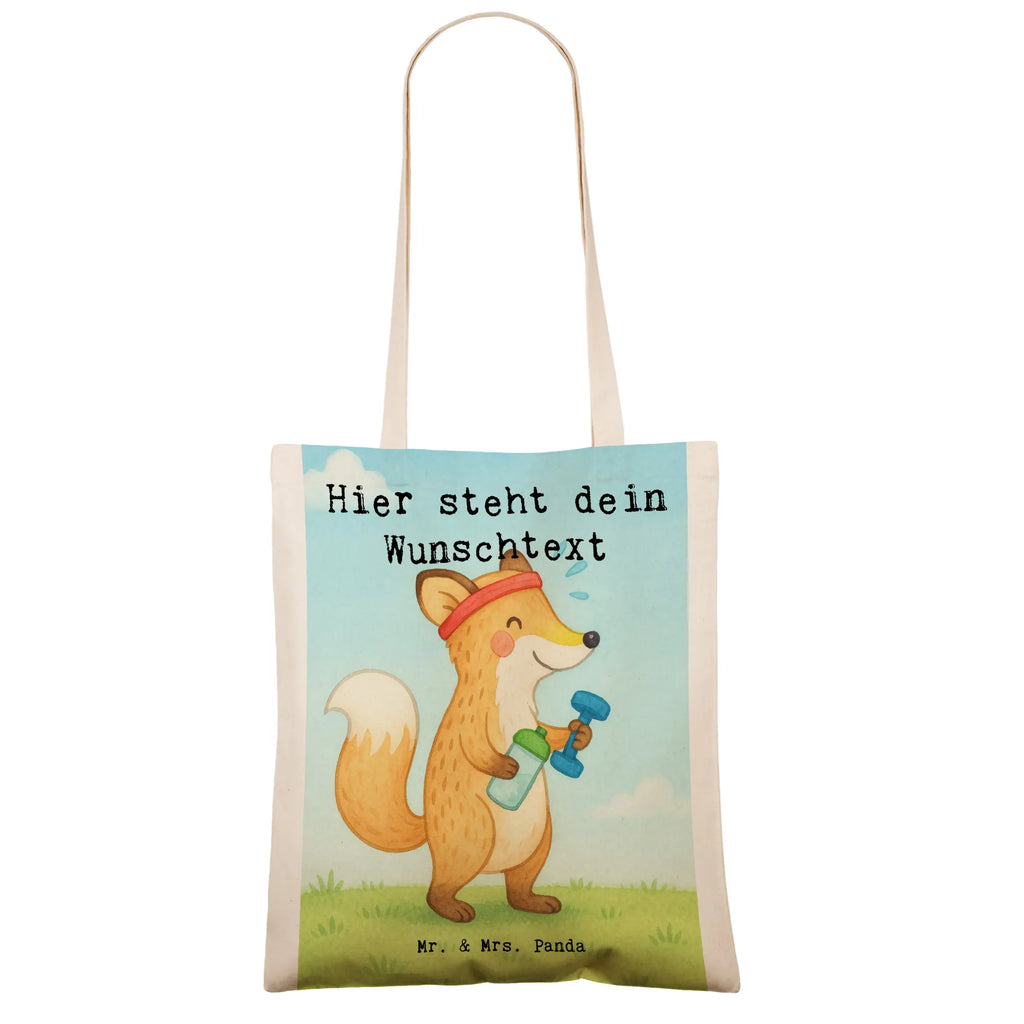 Personalisierte Tragetasche Fuchs Fitness Design Stoffbeutel mit Namen, Personalisierte Tasche, Einkaufstasche mit Namen, Personalisierte Jutetasche, Personalisierter Beutel, Personalisierter Stoffbeutel, Personalisierter Jutebeutel, Personalisierte Einkaufstasche, Personalisierte Kindergartentasche, Tragetasche mit Namen, Personalisierte Beuteltasche, Geschenk, Sport, Sportart, Hobby, Schenken, Danke, Dankeschön, Auszeichnung, Gewinn, Sportler, Fitnessstudio, Sportclub, Kraftsport, Sport treiben, Fitness