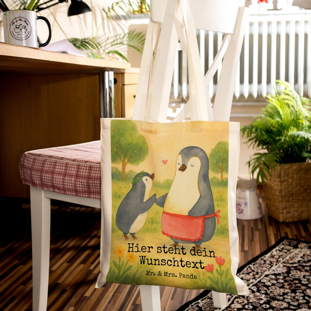 Personalisierte Tragetasche Pinguin mit Kind Design Stoffbeutel mit Namen, Einkaufstasche mit Namen, Tragetasche mit Namen, Personalisierter Beutel, Personalisierte Jutetasche, Personalisierte Einkaufstasche, Personalisierte Tasche, Personalisierte Kindergartentasche, Personalisierte Beuteltasche, Personalisierter Stoffbeutel, Personalisierter Jutebeutel, Familie, Vatertag, Muttertag, Bruder, Schwester, Mama, Papa, Oma, Opa, Mami, Mutter, Mutti, Geburststag, Geschenk