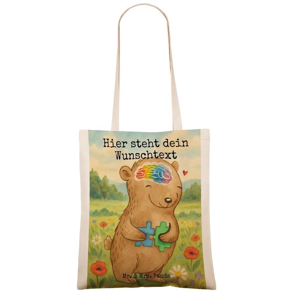 Personalisierte Tragetasche Bär Autismus Design Personalisierte Kindergartentasche, Stoffbeutel mit Namen, Personalisierte Tasche, Tragetasche mit Namen, Personalisierter Jutebeutel, Personalisierter Stoffbeutel, Einkaufstasche mit Namen, Personalisierte Jutetasche, Personalisierter Beutel, Personalisierte Einkaufstasche, Personalisierte Beuteltasche, Autismus-Spektrum-Störungen, Asperger Autismus, ASS, Bär, Entwicklungsstörungen, Autismus