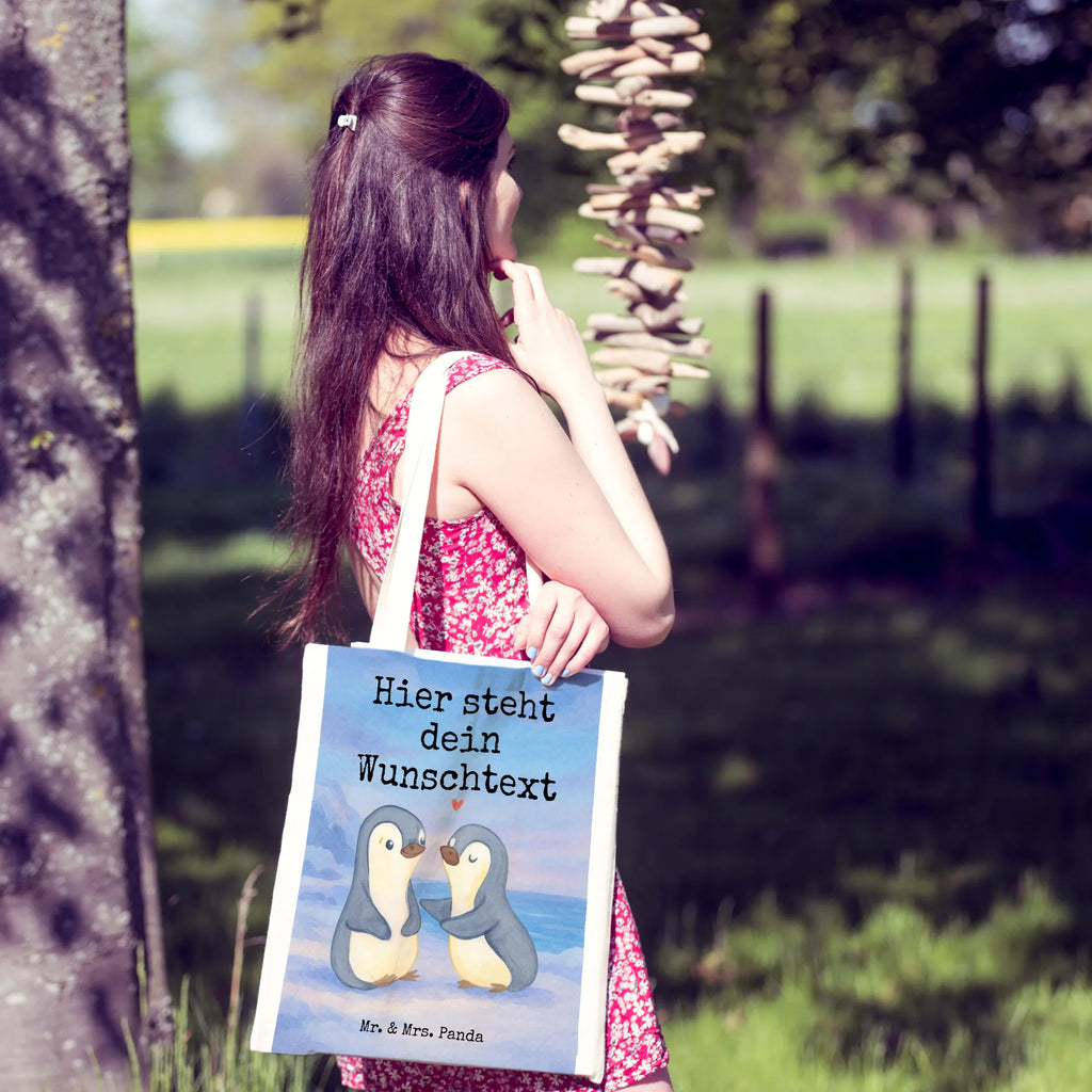 Personalisierte Tragetasche Pinguine trösten Design Einkaufstasche mit Namen, Personalisierte Einkaufstasche, Personalisierter Beutel, Personalisierte Tasche, Stoffbeutel mit Namen, Personalisierte Kindergartentasche, Personalisierte Beuteltasche, Tragetasche mit Namen, Personalisierter Jutebeutel, Personalisierte Jutetasche, Personalisierter Stoffbeutel, Liebe, Partner, Freund, Freundin, Ehemann, Ehefrau, Heiraten, Verlobung, Heiratsantrag, Liebesgeschenk, Jahrestag, Hocheitstag, Valentinstag, Liebesbeweis, Geschenk für Partner, Hochzeitstag, für Ehemann, Geschenk für Frauen, Geschenk für Freundin, für Männer, Mitbringsel