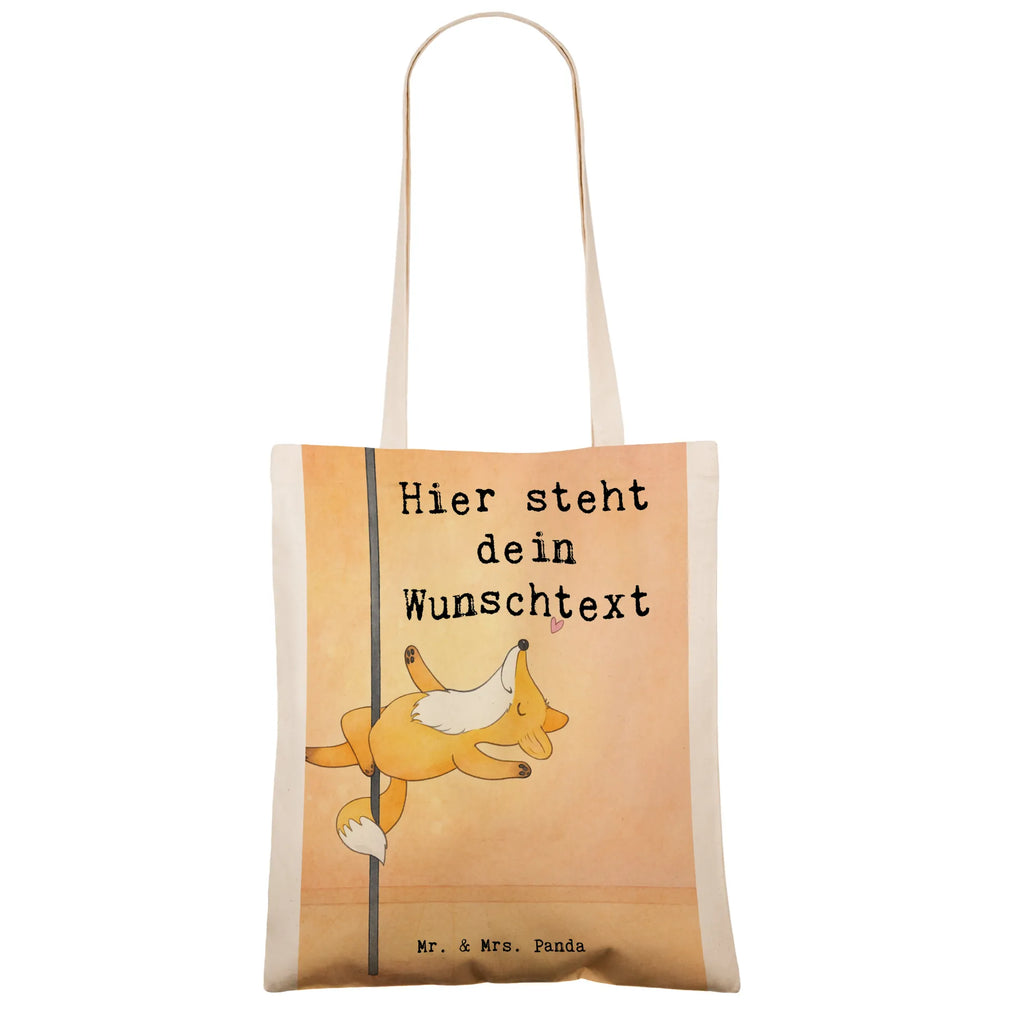 Personalisierte Tragetasche Fuchs Poledance Design Personalisierter Stoffbeutel, Personalisierte Einkaufstasche, Einkaufsbeutel, Personalisierter Jutebeutel, Tasche, Personalisierte Beuteltasche, Einkaufstasche mit Namen, Strandtasche, Personalisierte Tasche, Tüte, Umhängetasche, Stoffbeutel mit Namen, Statementbeutel, Personalisierter Beutel, Tragetasche mit Namen, Personalisierte Kindergartentasche, Shopper, Personalisierte Jutetasche, Schultertasche, Geschenk, Schenken, Sport, Sportart, Hobby, Danke, Dankeschön, Auszeichnung, Gewinn, Sportler, Pole Dance, Tanzen, Tanz