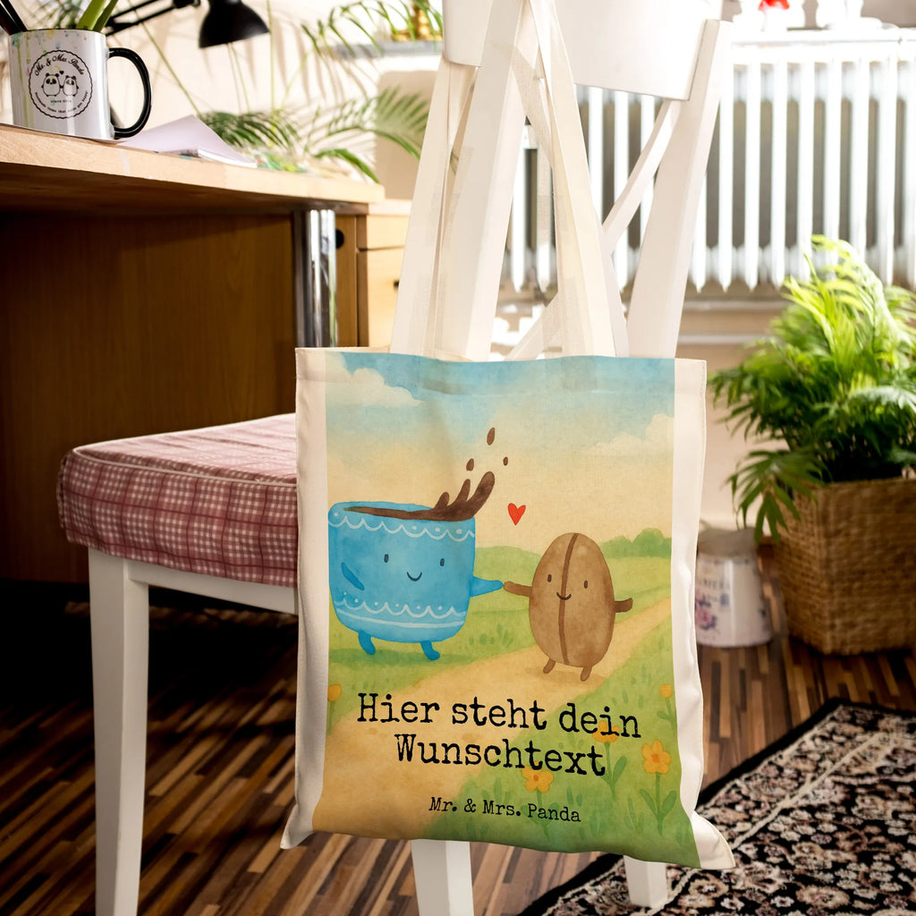 Personalisierte Tragetasche Kaffee Bohne Design Personalisierte Beuteltasche, Einkaufstasche mit Namen, Personalisierte Kindergartentasche, Stoffbeutel mit Namen, Personalisierter Beutel, Personalisierte Einkaufstasche, Personalisierter Stoffbeutel, Personalisierte Tasche, Personalisierte Jutetasche, Tragetasche mit Namen, Personalisierter Jutebeutel, Tiermotive, Gute Laune, lustige Sprüche, Tiere, Kaffee, Zufriedenheit, Glück, Genuss, Kaffeebohne