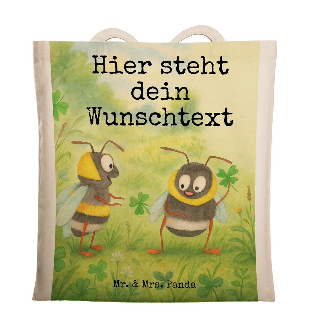 Personalisierte Tragetasche Hummeln Kleeblatt Design Tragetasche mit Namen, Personalisierte Tasche, Personalisierte Jutetasche, Personalisierte Beuteltasche, Personalisierte Kindergartentasche, Personalisierter Stoffbeutel, Stoffbeutel mit Namen, Personalisierter Beutel, Personalisierte Einkaufstasche, Einkaufstasche mit Namen, Personalisierter Jutebeutel, Tiermotive, Gute Laune, lustige Sprüche, Tiere, Biene Deko, glücklich werden, Spruch fröhlich, Hummel, glücklich sein, Biene, Spruch schön, Spruch positiv