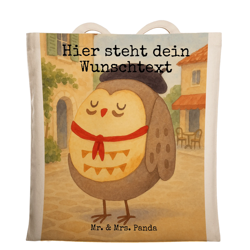 Personalisierte Tragetasche Eule Frankreich Design Tragetasche mit Namen, Personalisierter Jutebeutel, Personalisierter Beutel, Personalisierte Kindergartentasche, Personalisierter Stoffbeutel, Einkaufstasche mit Namen, Personalisierte Einkaufstasche, Personalisierte Beuteltasche, Personalisierte Tasche, Personalisierte Jutetasche, Stoffbeutel mit Namen, Eule, hibou, La vie est belle, das Leben ist schön, Owl, Eule Deko, Eulen, Frankreich, Spruch Französisch, Spruch schön