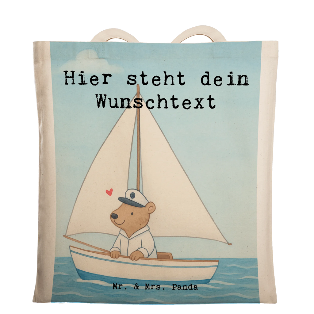 Personalisierte Tragetasche Bär Segeln Design Tragetasche mit Namen, Personalisierter Jutebeutel, Personalisierter Beutel, Einkaufstasche mit Namen, Personalisierte Kindergartentasche, Personalisierter Stoffbeutel, Personalisierte Tasche, Personalisierte Einkaufstasche, Personalisierte Beuteltasche, Stoffbeutel mit Namen, Personalisierte Jutetasche, Geschenk, Sport, Sportart, Hobby, Schenken, Danke, Dankeschön, Auszeichnung, Gewinn, Sportler, Segeltörn, Segelschule, segeln, Segelboot, Yachtclub
