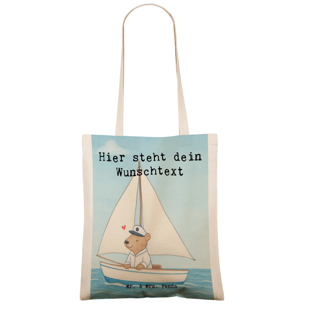 Personalisierte Tragetasche Bär Segeln Design Tragetasche mit Namen, Personalisierter Jutebeutel, Personalisierter Beutel, Einkaufstasche mit Namen, Personalisierte Kindergartentasche, Personalisierter Stoffbeutel, Personalisierte Tasche, Personalisierte Einkaufstasche, Personalisierte Beuteltasche, Stoffbeutel mit Namen, Personalisierte Jutetasche, Geschenk, Sport, Sportart, Hobby, Schenken, Danke, Dankeschön, Auszeichnung, Gewinn, Sportler, Segeltörn, Segelschule, segeln, Segelboot, Yachtclub