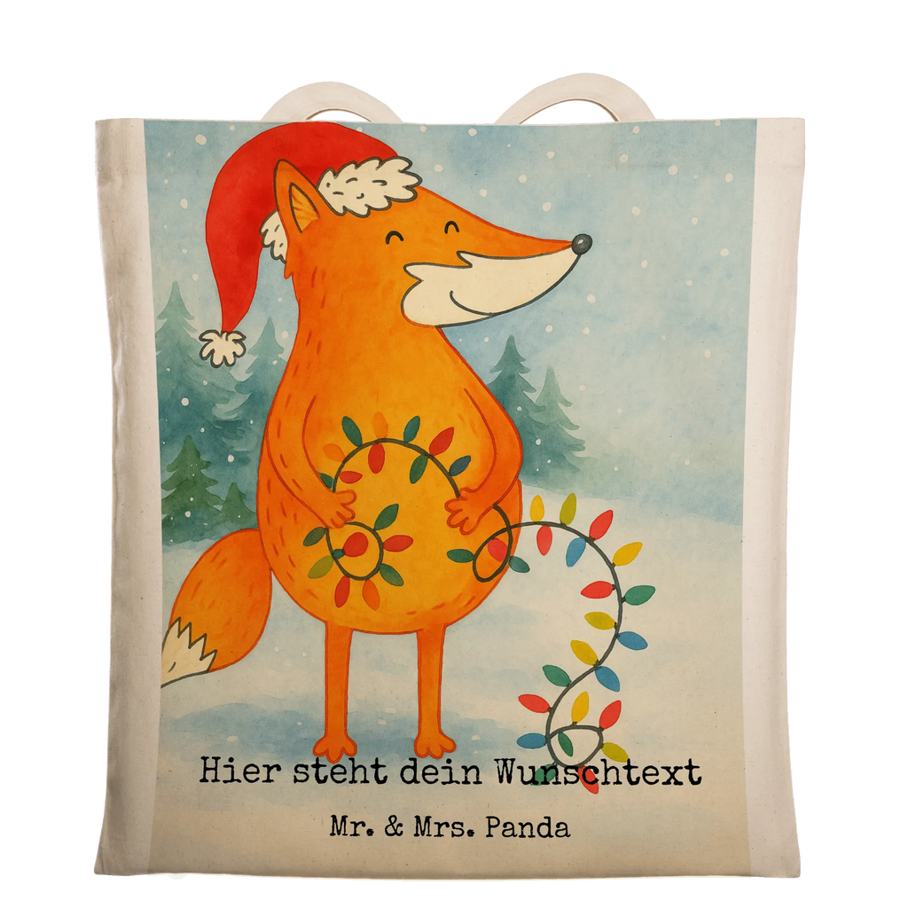Personalisierte Tragetasche Fuchs Weihnachten Design Einkaufstasche mit Namen, Tragetasche mit Namen, Personalisierte Jutetasche, Personalisierte Beuteltasche, Personalisierte Tasche, Personalisierte Kindergartentasche, Personalisierter Jutebeutel, Stoffbeutel mit Namen, Personalisierter Stoffbeutel, Personalisierte Einkaufstasche, Personalisierter Beutel, Winter, Weihnachten, Weihnachtsdeko, Nikolaus, Advent, Heiligabend, Wintermotiv, Weihnachtsmann, Fuchs, Weihnachtszeit, Geschenk Weihnachten, Spruch schön, Füchse