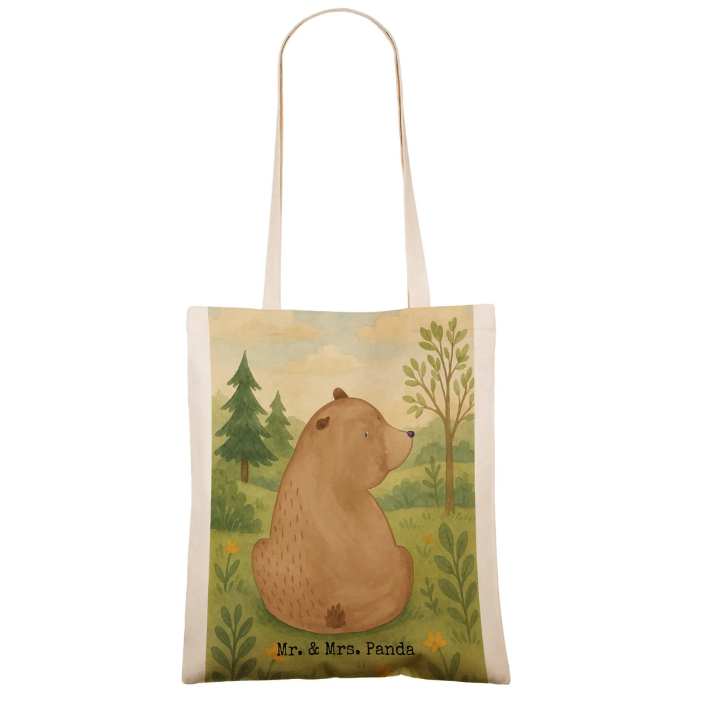 Tragetasche Bär Schulterblick Design Henkeltasche, Badetasche, Umhängetasche, shopping tasche, baumwollbeutel, Einkaufsbeutel, Jutetasche, Einkaufstasche, Stofftasche, büchertasche, Baumwolltasche, Strandtasche, Tragetasche, Laptoptasche, Jutebeutel, Schultasche, Leinentasche, Tüte, uni tasche, Einkaufstüte, Alltagstasche, Tasche, Beuteltasche, Statementbeutel, unitasche, tote bag, Shopper, Stoffbeutel, bedruckte tasche, Schultertasche, Beutel, Teddy, Bär, Teddybär, Motivation, Selbstachtung, Bärenliebe, Weltansicht, Weisheit, Bären