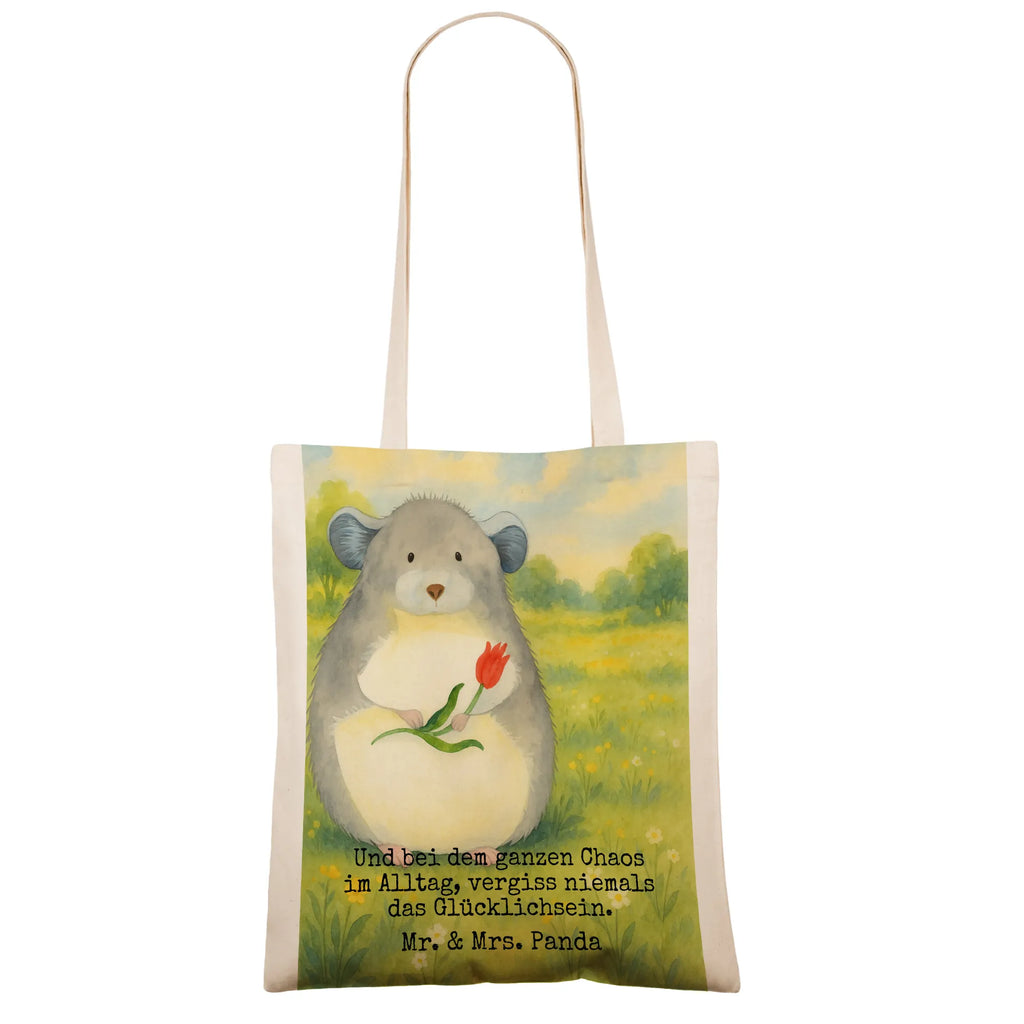 Tragetasche Chinchilla Blume Design Jutebeutel, Einkaufstasche, Tragetasche, Jutetasche, Laptoptasche, Badetasche, Tasche, Shopper, Stofftasche, Beuteltasche, Beutel, Strandtasche, Stoffbeutel, Schultertasche, Einkaufstüte, Umhängetasche, Tiermotive, Gute Laune, lustige Sprüche, Tiere, Chaos, Chinchillas, Kummer, Glücklichsein, Chinchilla, Büroalltag, Liebeskummer, traurig sein, Büro, Depressionen