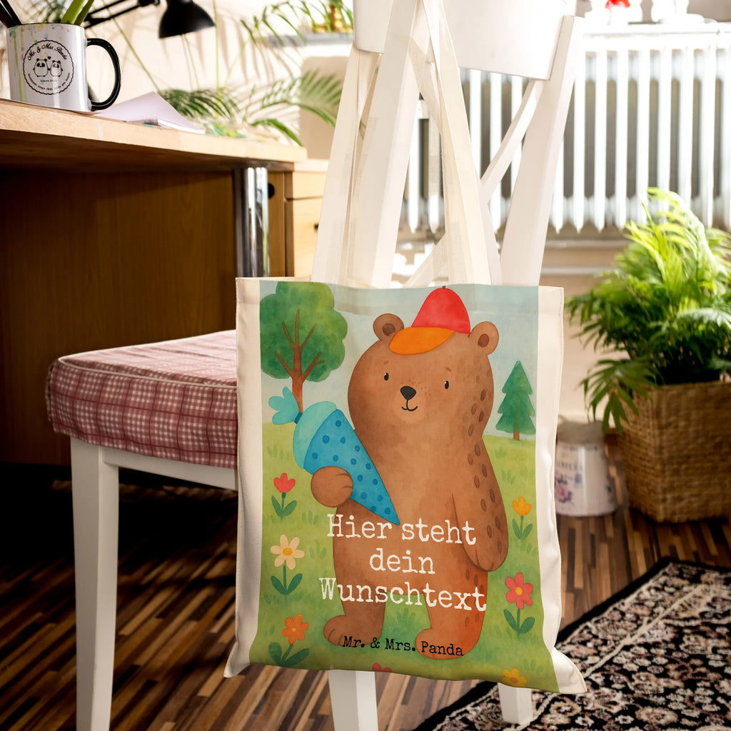 Personalisierte Tragetasche Bär Schultüte Design Personalisierte Kindergartentasche, Personalisierte Beuteltasche, Stoffbeutel mit Namen, Personalisierter Stoffbeutel, Personalisierte Einkaufstasche, Einkaufstasche mit Namen, Personalisierter Beutel, Tragetasche mit Namen, Personalisierte Tasche, Personalisierter Jutebeutel, Personalisierte Jutetasche, Bär, Teddy, Teddybär, Grundschule, Erster Schultag Geschenk, Schule Geschenk, Bär Motiv, Schultüte, Schulanfang, Einschulung Geschenk, Schulbeginn