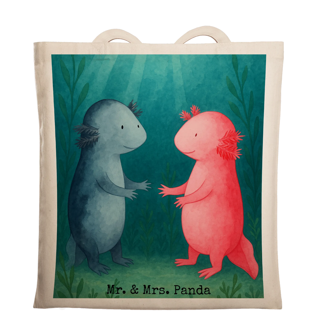Tote bag axolotl Love Design Stofftasche, Schultertasche, Jutebeutel, Laptoptasche, Beutel, Einkaufstüte, Shopper, Badetasche, Tasche, Umhängetasche, Stoffbeutel, Strandtasche, Jutetasche, Einkaufstasche, Tragetasche, Beuteltasche, Axolotl, Molch, Lurche, Valentinstag, Ehemann, Freund, Jahrestag, Liebesbeweis, Liebe, Lurch, große Liebe, Axolot, Schwanzlurch, Verlobter