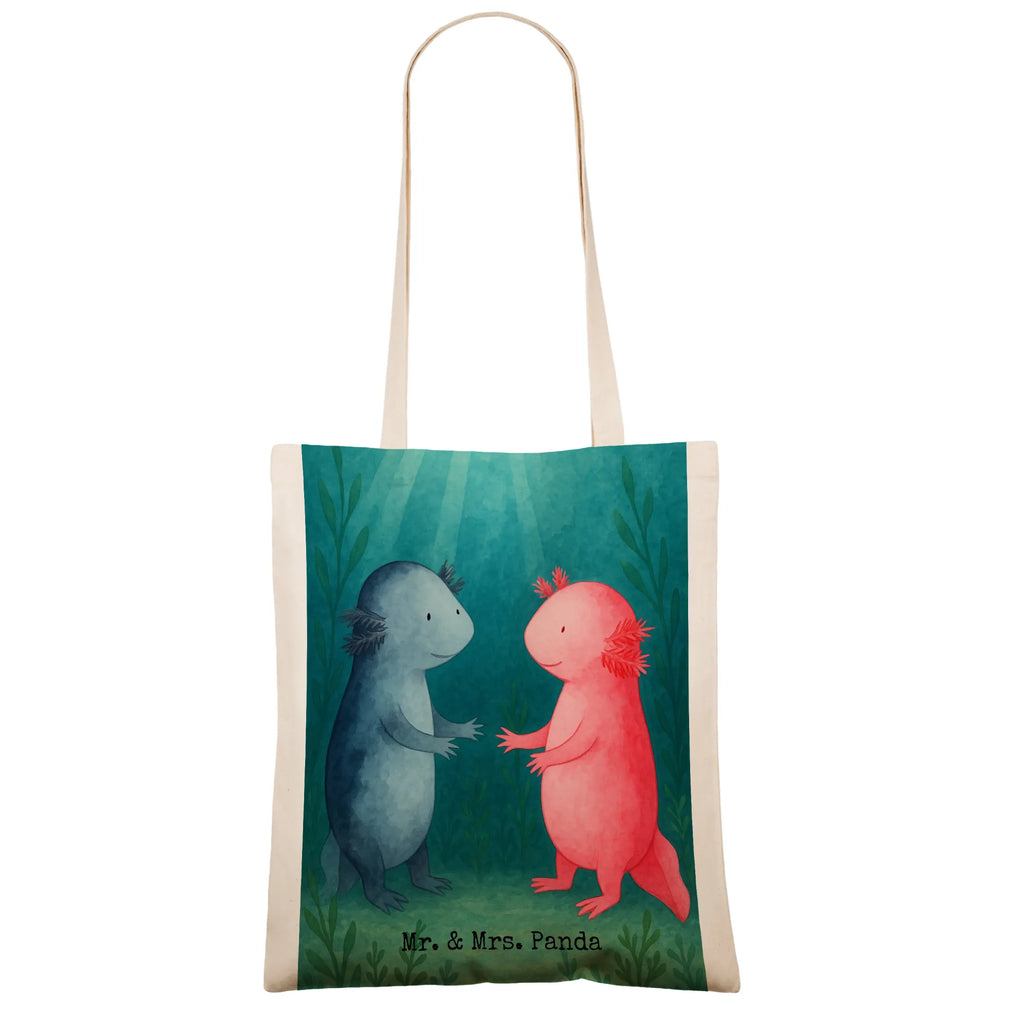 Tote bag axolotl Love Design Stofftasche, Schultertasche, Jutebeutel, Laptoptasche, Beutel, Einkaufstüte, Shopper, Badetasche, Tasche, Umhängetasche, Stoffbeutel, Strandtasche, Jutetasche, Einkaufstasche, Tragetasche, Beuteltasche, Axolotl, Molch, Lurche, Valentinstag, Ehemann, Freund, Jahrestag, Liebesbeweis, Liebe, Lurch, große Liebe, Axolot, Schwanzlurch, Verlobter