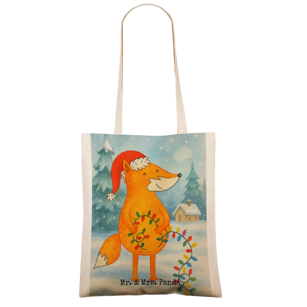 Tragetasche Fuchs Weihnachten Design Stofftasche, Strandtasche, Laptoptasche, Tasche, Stoffbeutel, Shopper, Umhängetasche, Tragetasche, Einkaufstasche, Badetasche, Schultertasche, Beutel, Jutebeutel, Beuteltasche, Einkaufstüte, Jutetasche, Winter, Weihnachten, Weihnachtsdeko, Nikolaus, Advent, Heiligabend, Wintermotiv, Spruch schön, Weihnachtsmann, Geschenk Weihnachten, Füchse, Fuchs, Weihnachtszeit