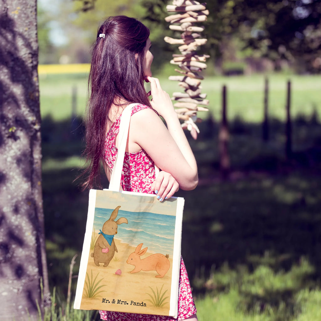 Tragetasche Hasen Muschel Design Strandtasche, Jutetasche, Umhängetasche, Badetasche, Jutebeutel, Stofftasche, Beuteltasche, Einkaufstasche, Stoffbeutel, Beutel, Tragetasche, Tasche, Schultertasche, Einkaufstüte, Shopper, Laptoptasche, Familie, Vatertag, Muttertag, Bruder, Schwester, Mama, Papa, Oma, Opa, Muscheln sammeln, BFF, Hasen, beste Freundin, Freundin, best friends, Muscheln, Freundinnen, Meer